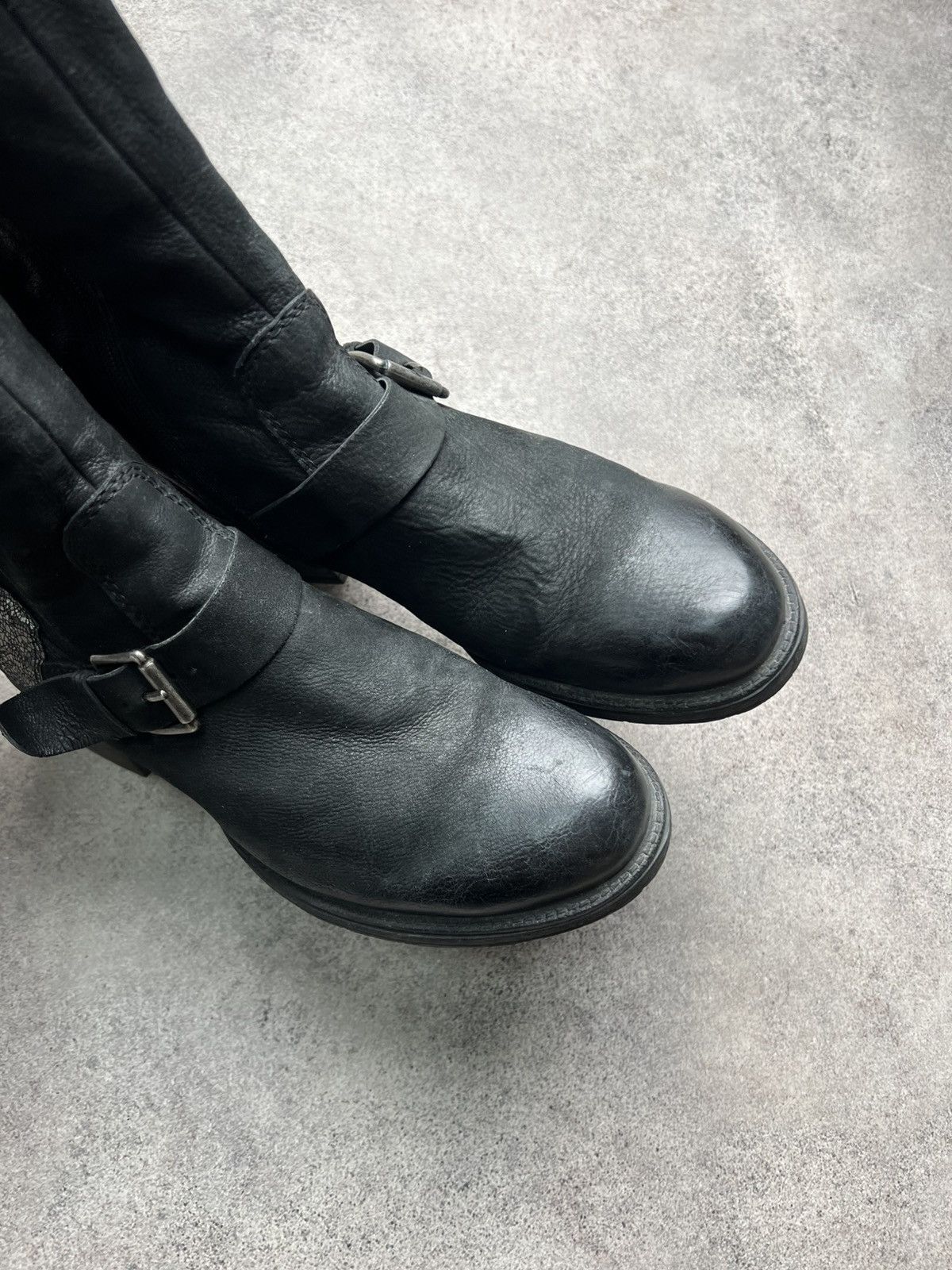 A.S.98 Vintage italian double zip platform leather boots Size US 10 / IT 40 - 5 Thumbnail
