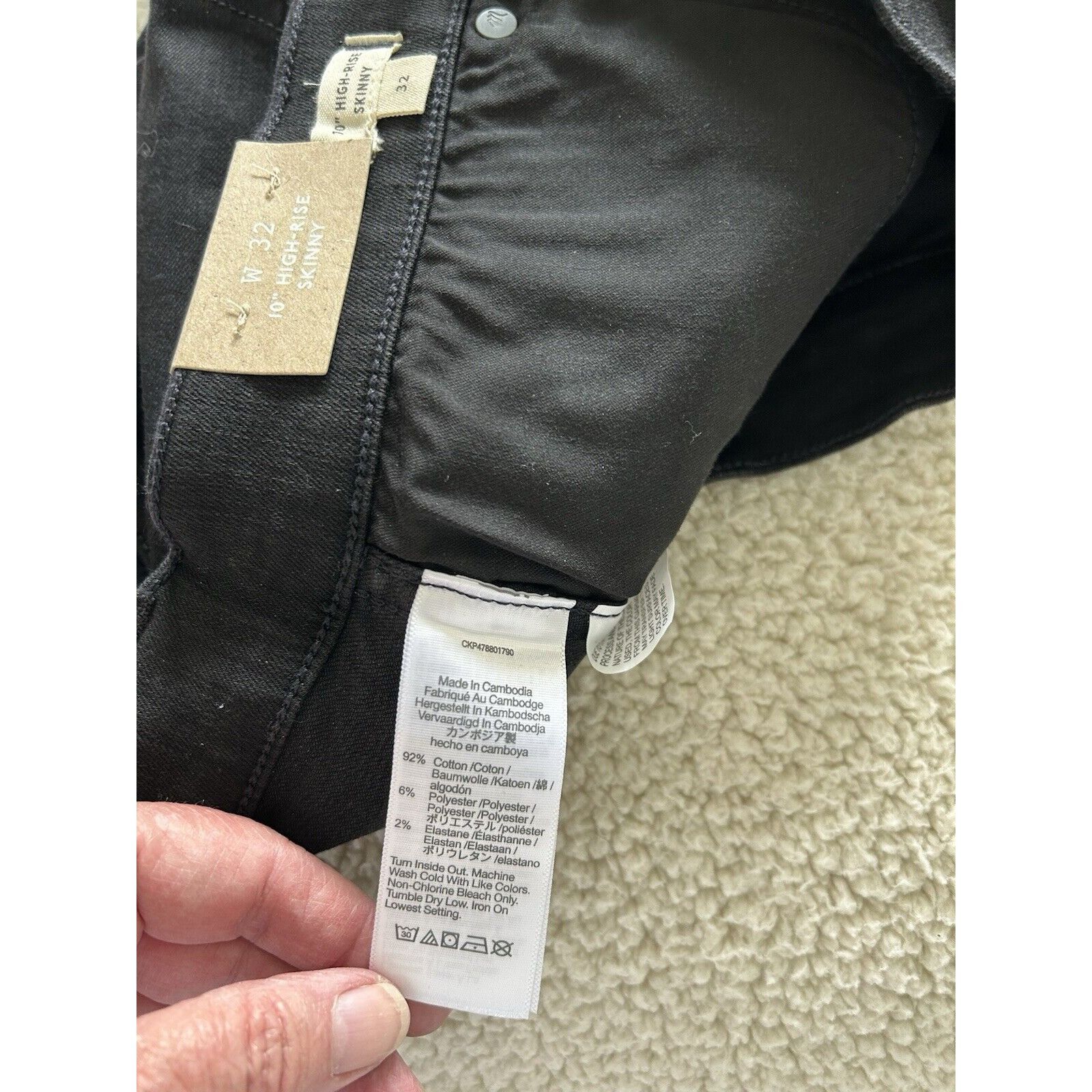 Madewell10 High-Rise Skinny Jeans in Black Frost Women Size