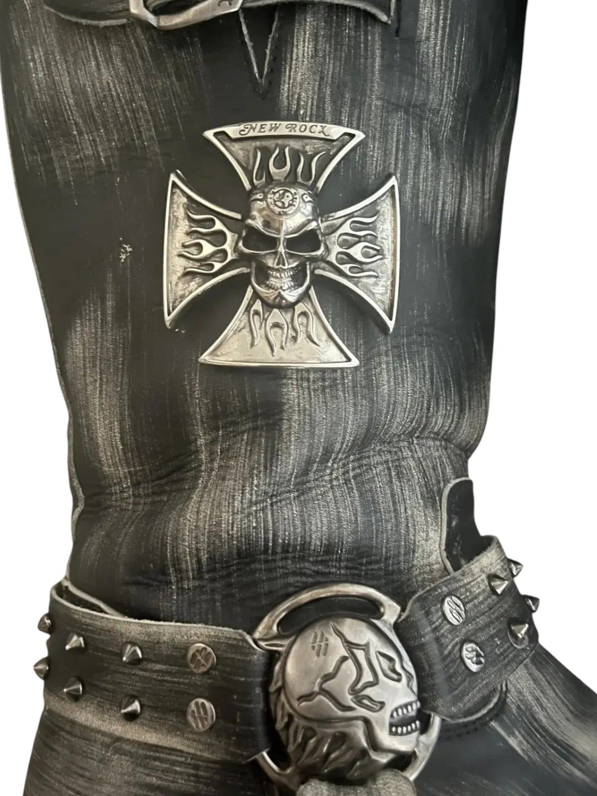 New Rock New Rock Vintage Raspado Motorock Size US 10 / EU 43 - 2 Thumbnail