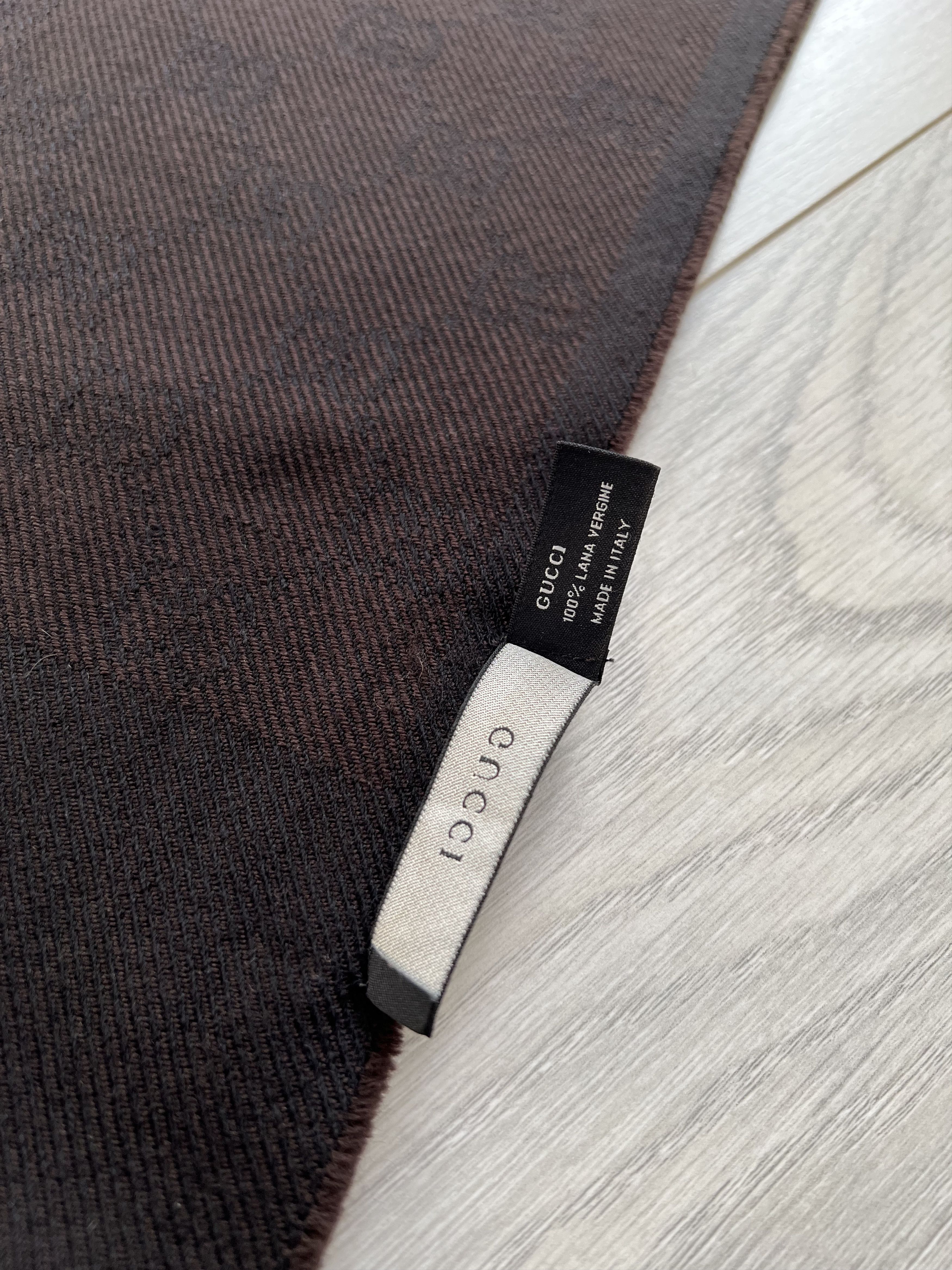 Gucci Gucci 100% Wool Scarf GG Logo Monogram Made in Italy Size ONE SIZE - 7 Thumbnail