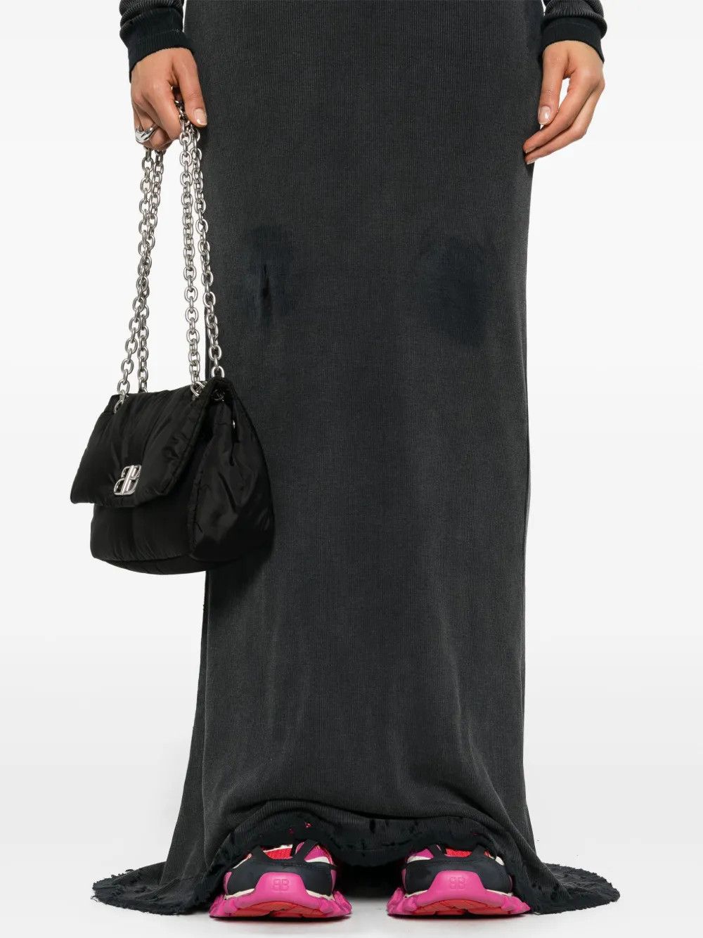 Balenciaga o1y0625 Maxi Dress in Lead Size XS / US 0-2 / IT 36-38 - 4 Thumbnail