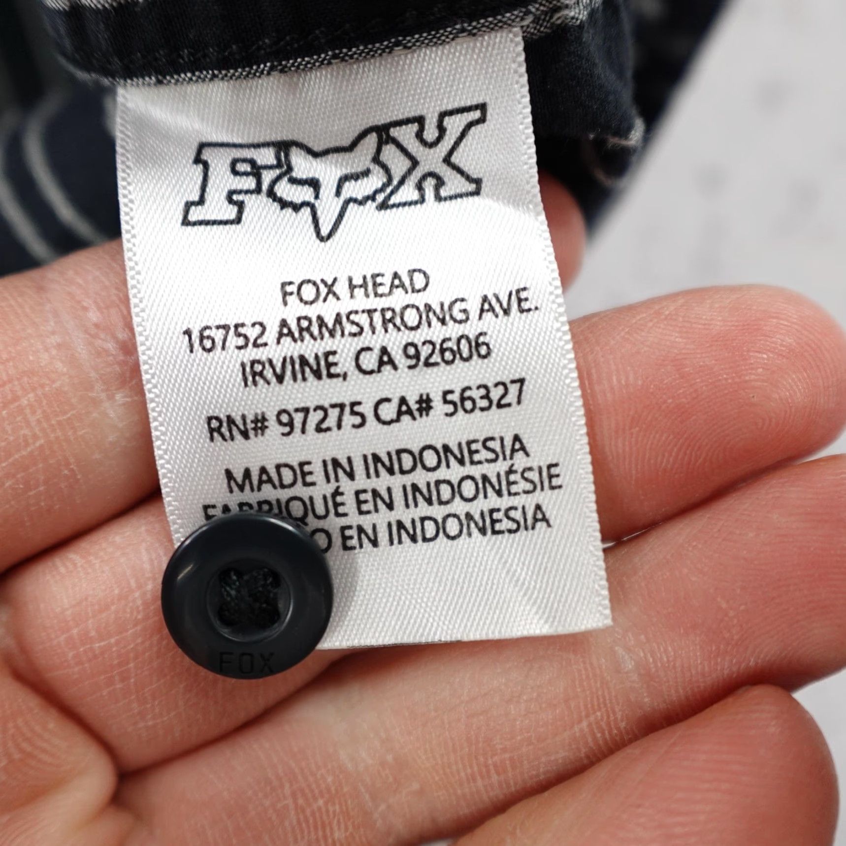 Fox Racing Fox Racing Shirt Mens Medium Black Gray Striped Textured Button Up BMX Skater Size US M / EU 48-50 / 2 - 5 Thumbnail