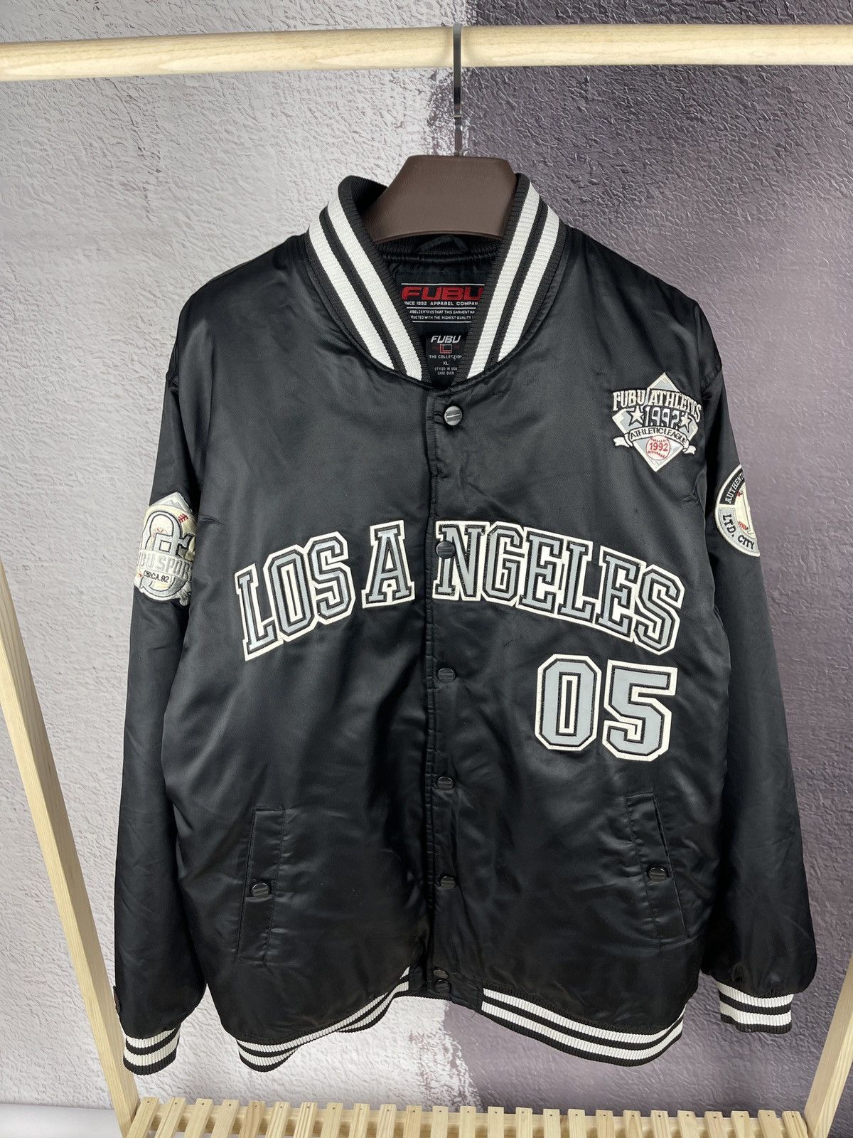 Fubu Fubu Vintage Bomber Jacket 90s 80s Los Angeles hip-hop rap Size US XL / EU 56 / 4 - 2 Thumbnail