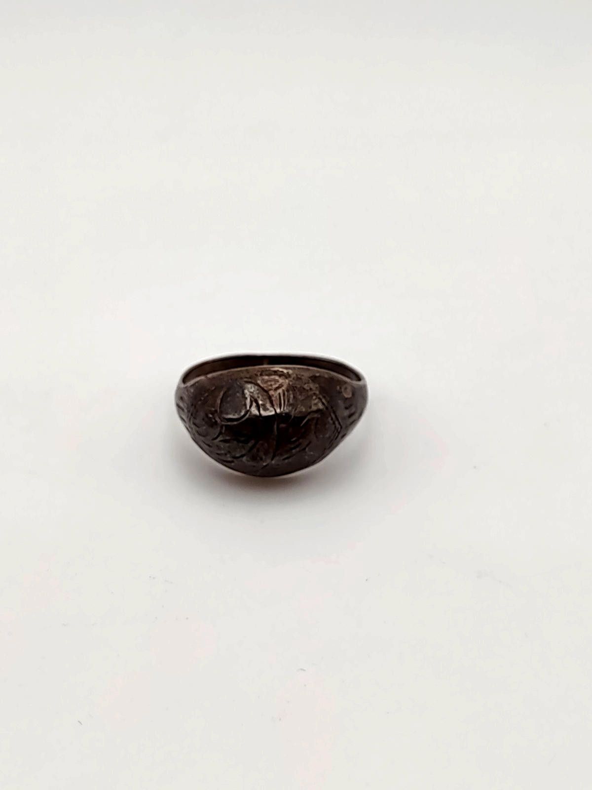 The Unbranded Brand Sterling 925 Engraved Signet Ring Art Nouveau Style 9.5 Size ONE SIZE - 1 Thumbnail