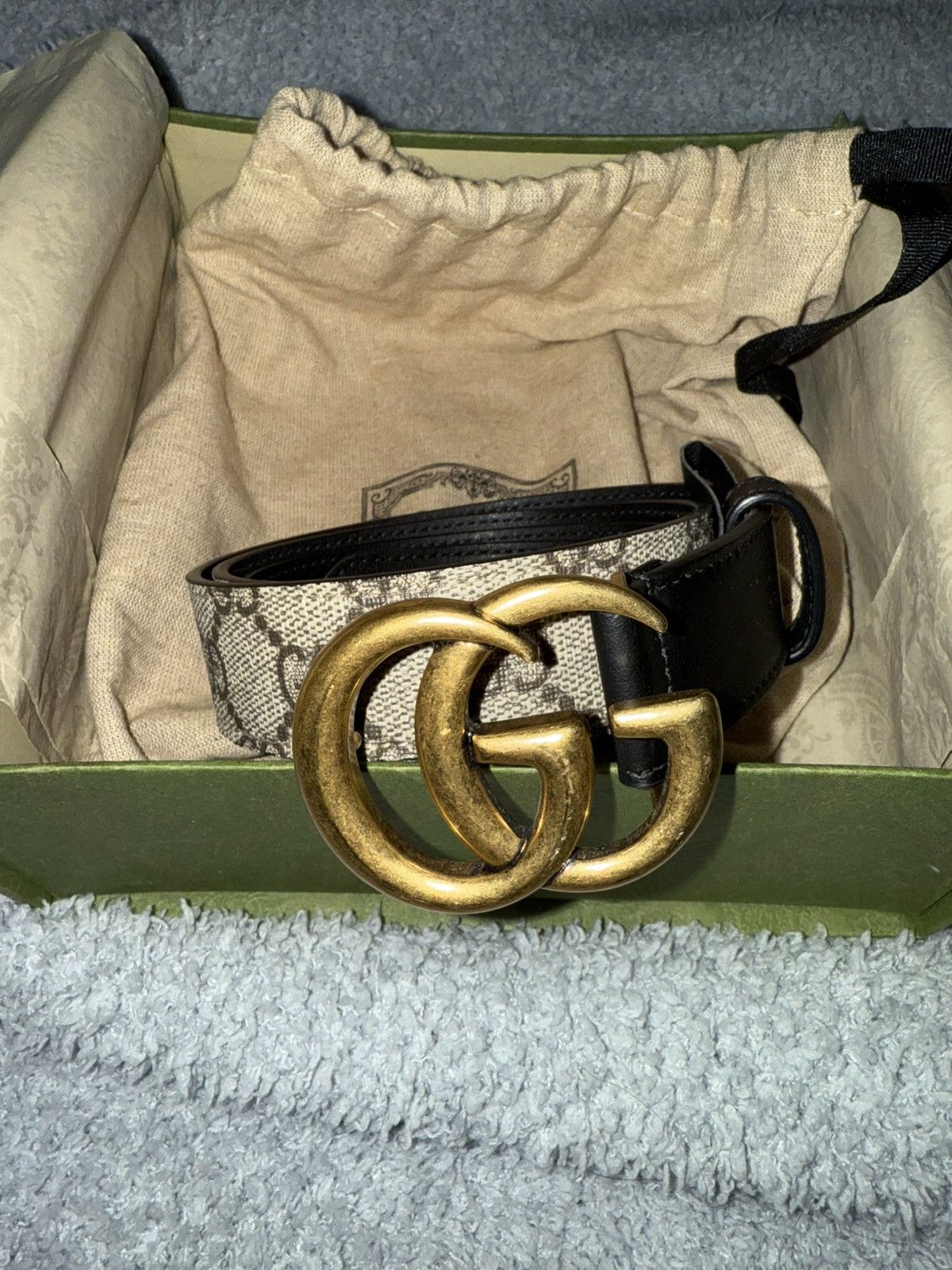 Gucci GG MARMONT REVERSIBLE THIN BELT size 95 Size ONE SIZE - 1 Thumbnail