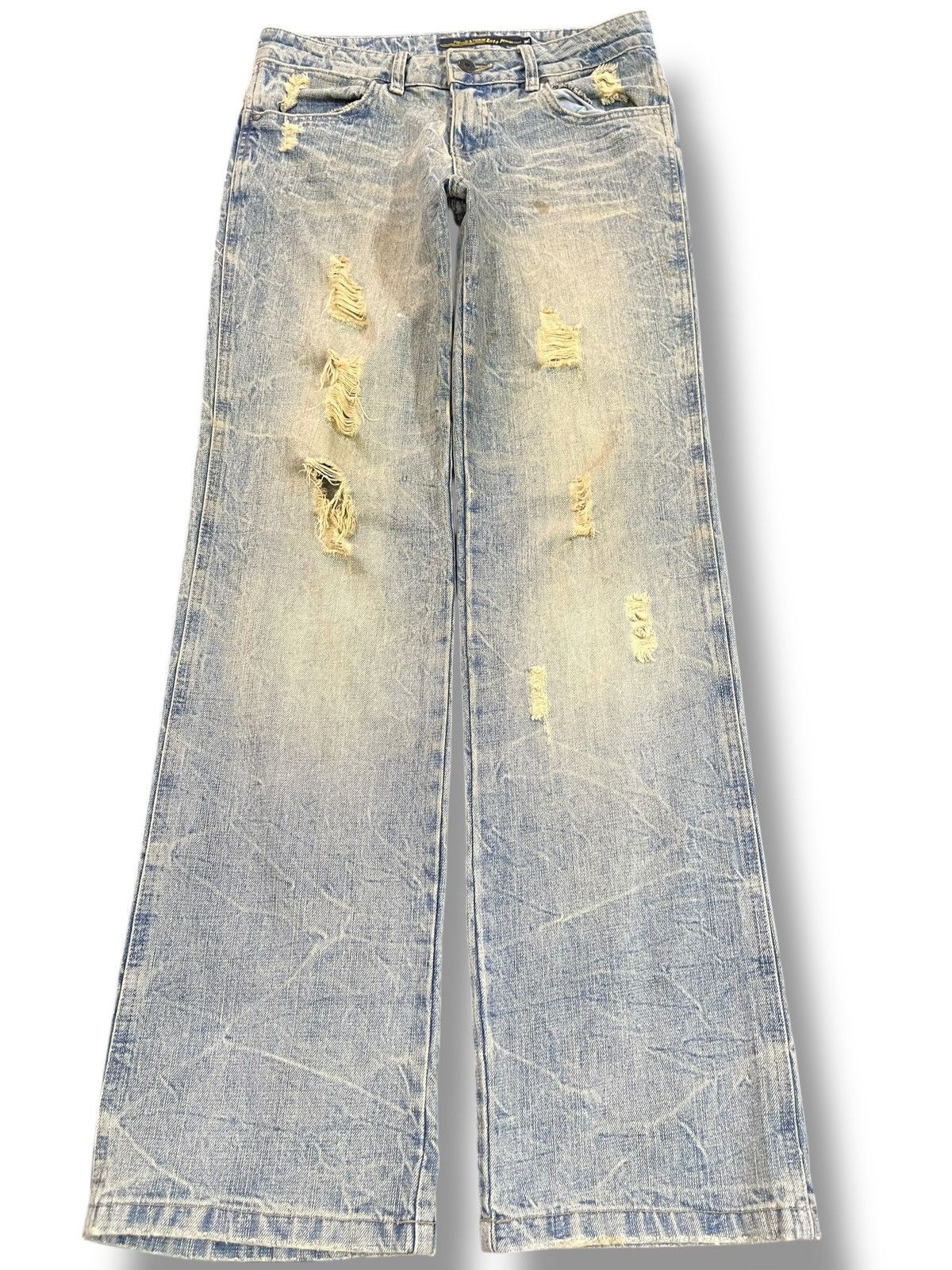 Japanese Brand Vintage Mystic Jeans Mudwash Distressed Denim Size US 30 / EU 46 - 1 Thumbnail