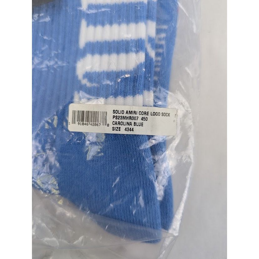 Amiri o1rshd1 Q:2 / Size: 43-44 / Solid Amiri Core Logo Socks Blue Size ONE SIZE - 13 Thumbnail