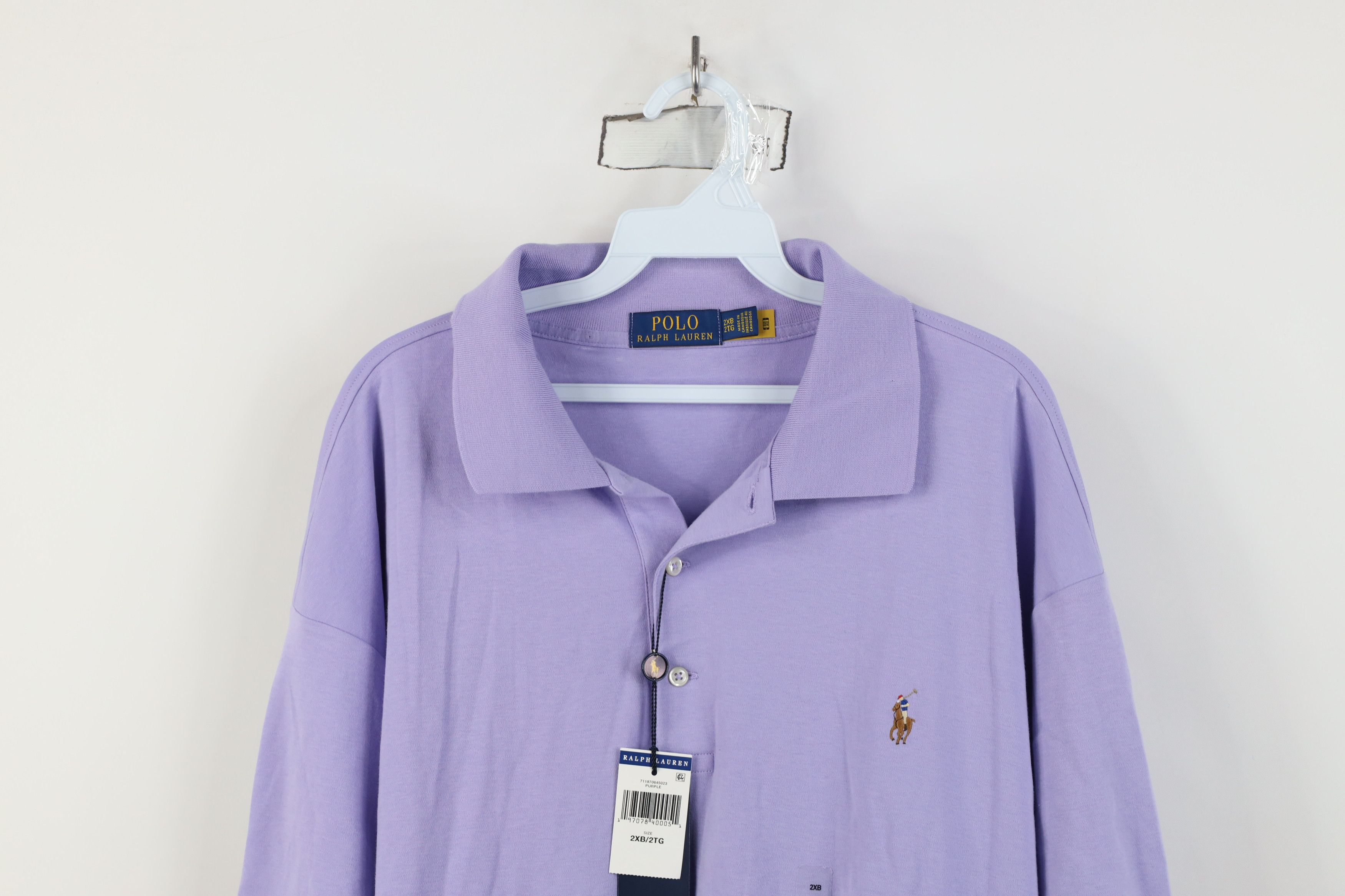 Ralph Lauren New Ralph Lauren Touch Short Sleeve Golf Polo Shirt Purple Size US XXL / EU 58 / 5 - 2 Thumbnail