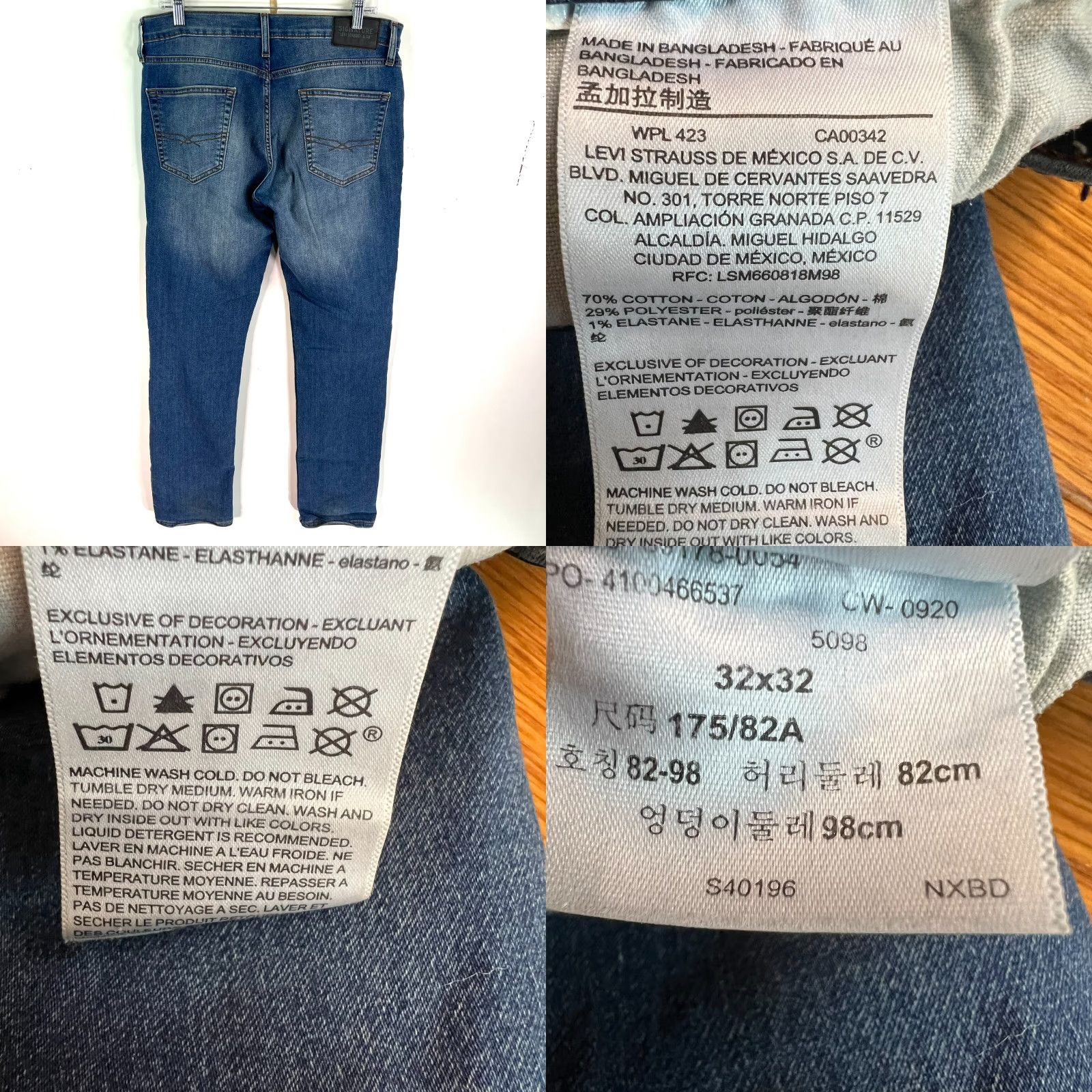 Levi's Levi's Signature Jeans 5-Pocket Denim Blue Straight Mens Size 32 Regular Inseam 32 blue Size US 32 / EU 48 - 8 Thumbnail