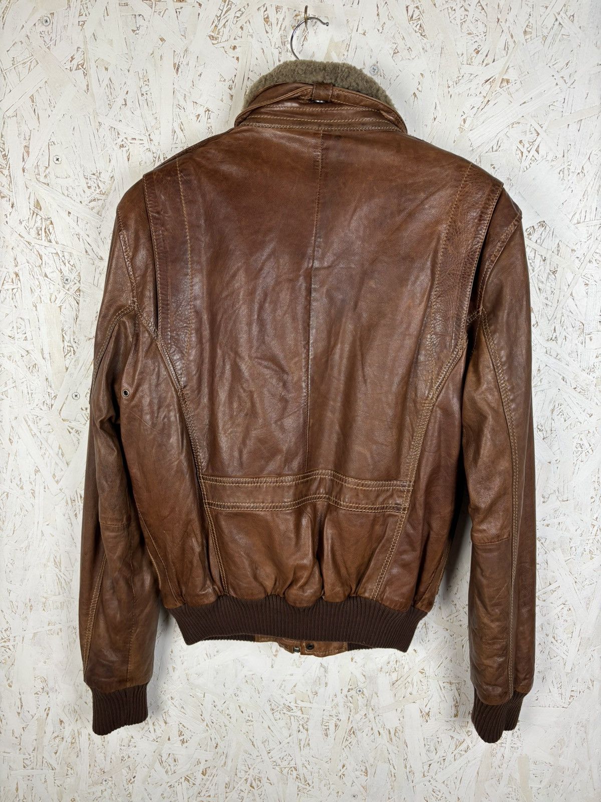 Leather Gipsy Vintage Brown Leather Bomber Jacket Size US M / EU 48-50 / 2 - 6 Thumbnail