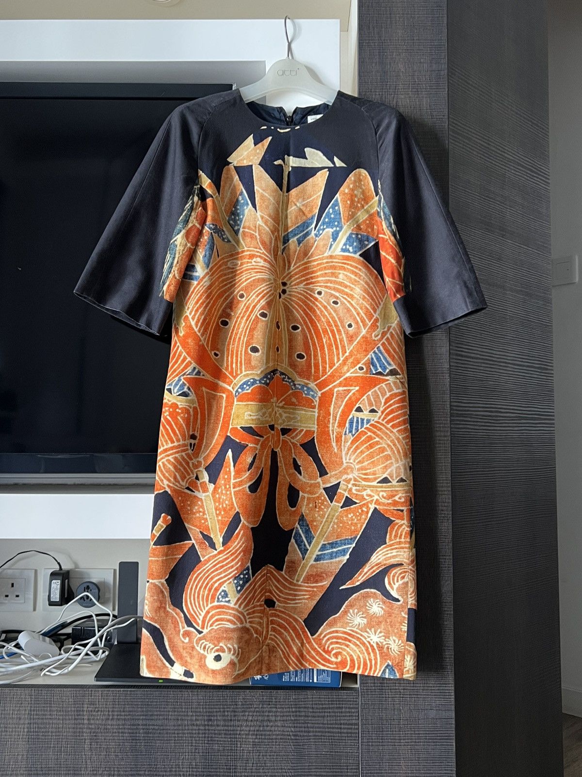 Dries Van Noten DRIES VAN NOTEN Women FW12 Japanese Print Tunic Dress Size S / US 4 / IT 40 - 1 Thumbnail