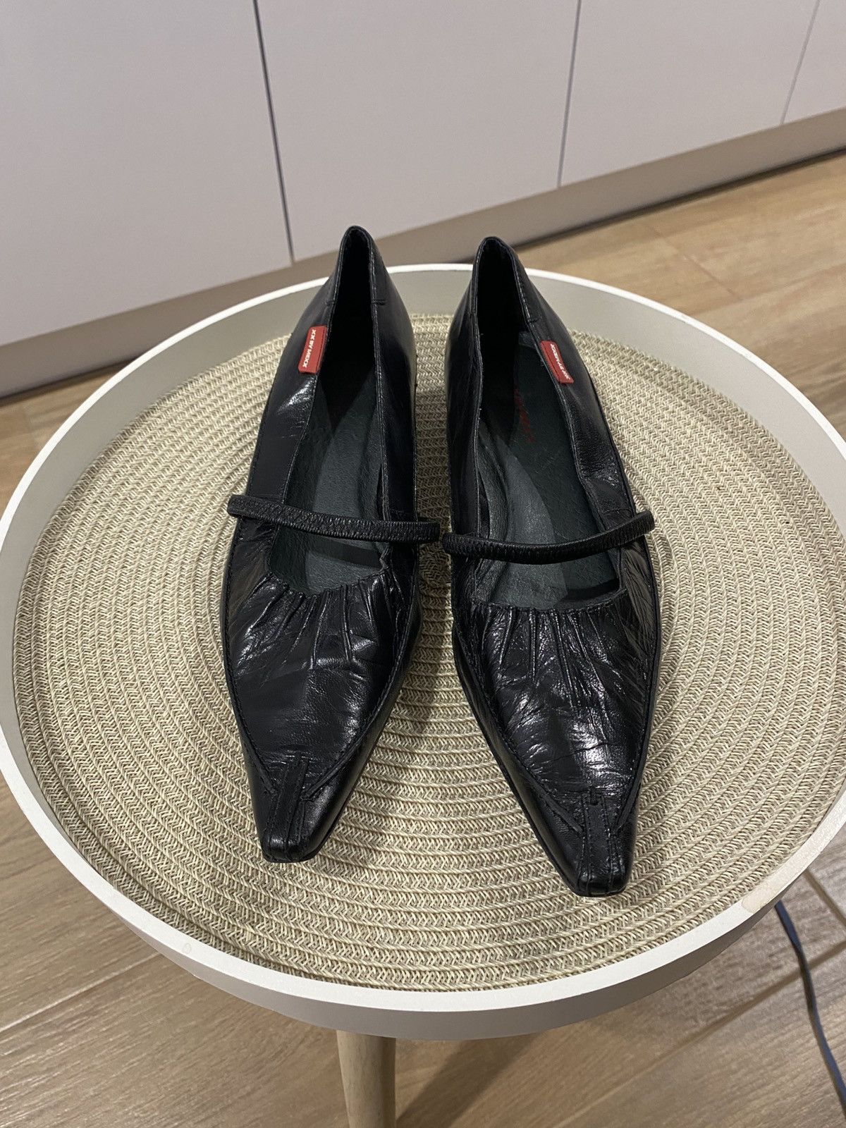 vintage Italian black patent hills/ballet shoes