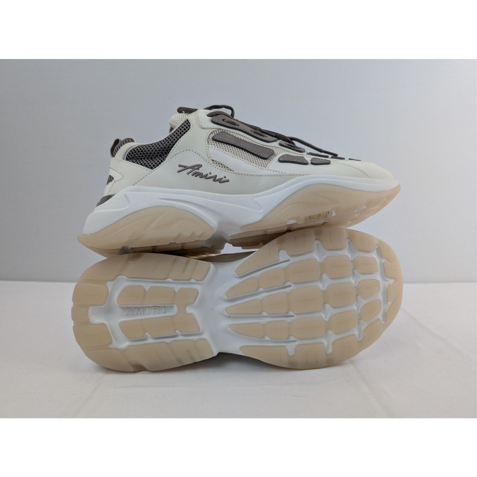 Amiri o1rshd1 Bone Runners Sneakers in Alabaster Size US 13 / EU 46 - 13 Thumbnail
