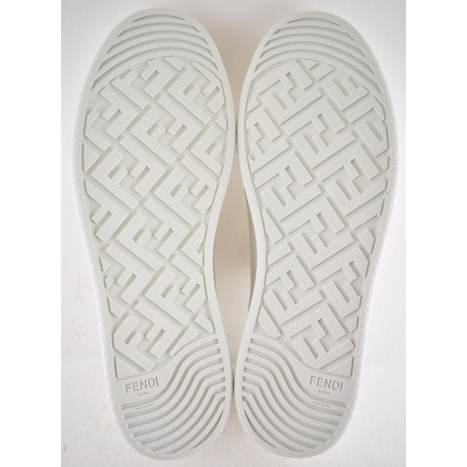 Fendi Fendi Light Bianco White Leather Low Top Sneakers US 13 Size US 13 / EU 46 - 14 Thumbnail