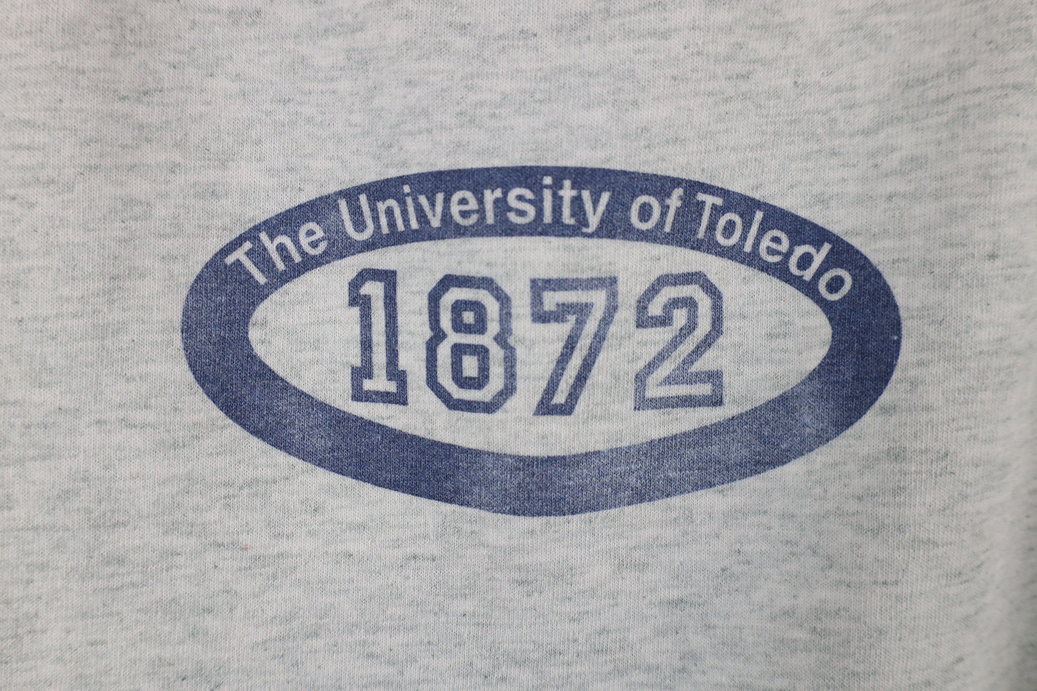 Vintage Vintage 90s University of Toledo Long Sleeve T-Shirt Gray Size US L / EU 52-54 / 3 - 4 Thumbnail