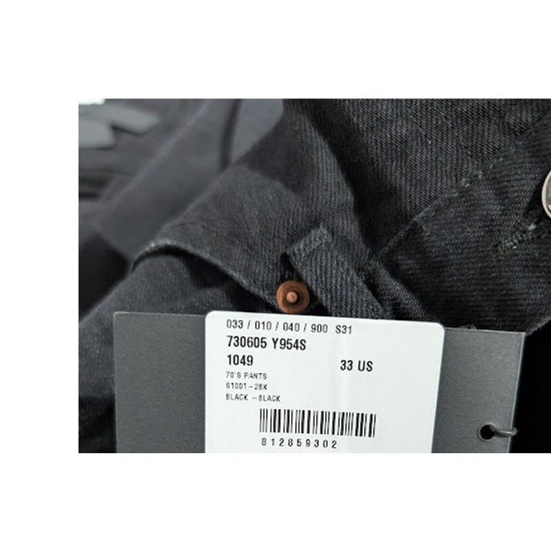 Saint Laurent Paris o1rshd1 D35 70's Flare Denim Jeans in Black Size US 33 - 22 Thumbnail