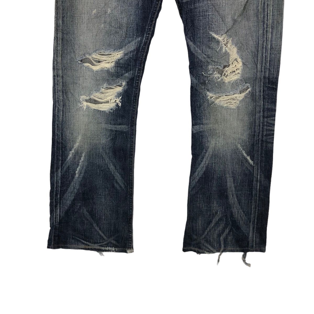 Edwin 🔥VINTAGE DISTRESSED DENIM JEANS EDWIN BLUE TRIP JAPAN Size US 30 / EU 46 - 3 Thumbnail