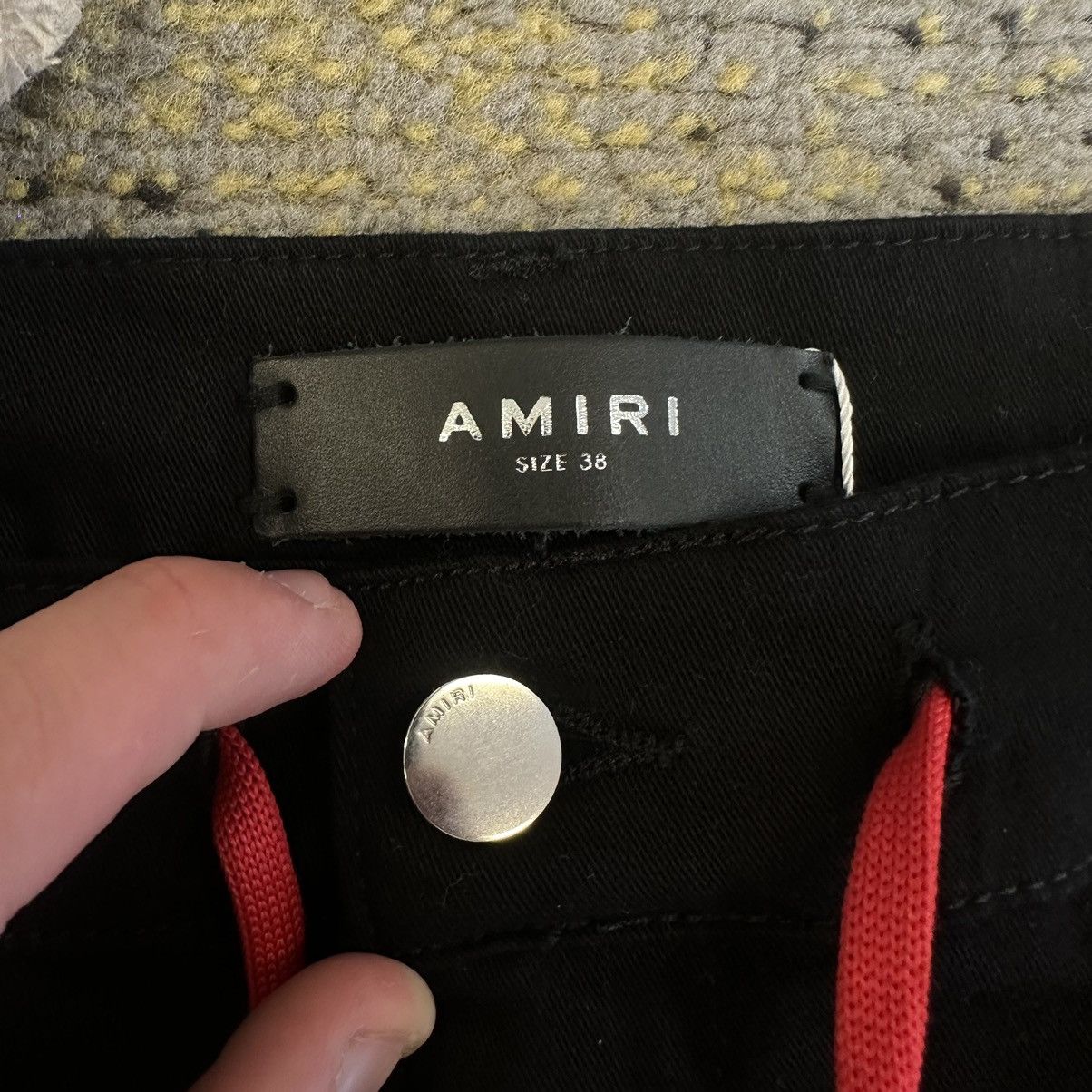 Amiri Amiri Slim Cargo Pants Black Red Line Size 38 Size US 38 / EU 54 - 4 Thumbnail