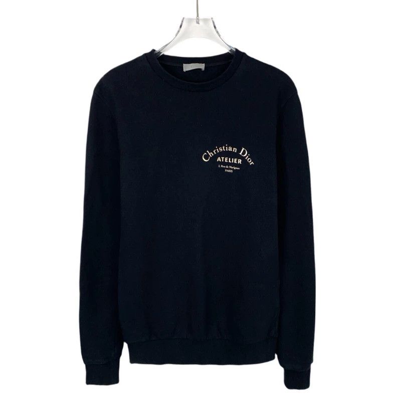 Dior Dior Logo slogan printed black round-neck cotton long-sleev Size US XXS / EU 40 - 1 Thumbnail