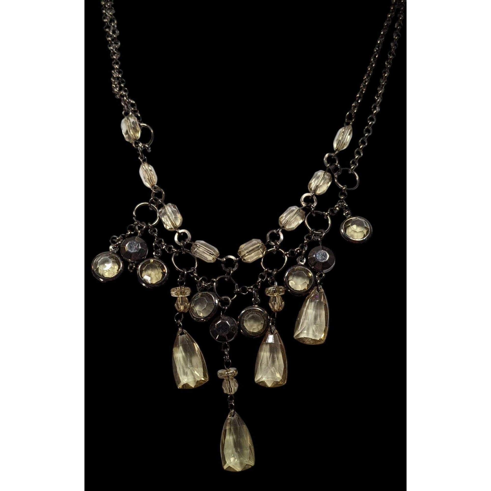 Other Vintage Fantasy Champagne Gemmed Chandelier Necklace Size ONE SIZE - 5 Thumbnail