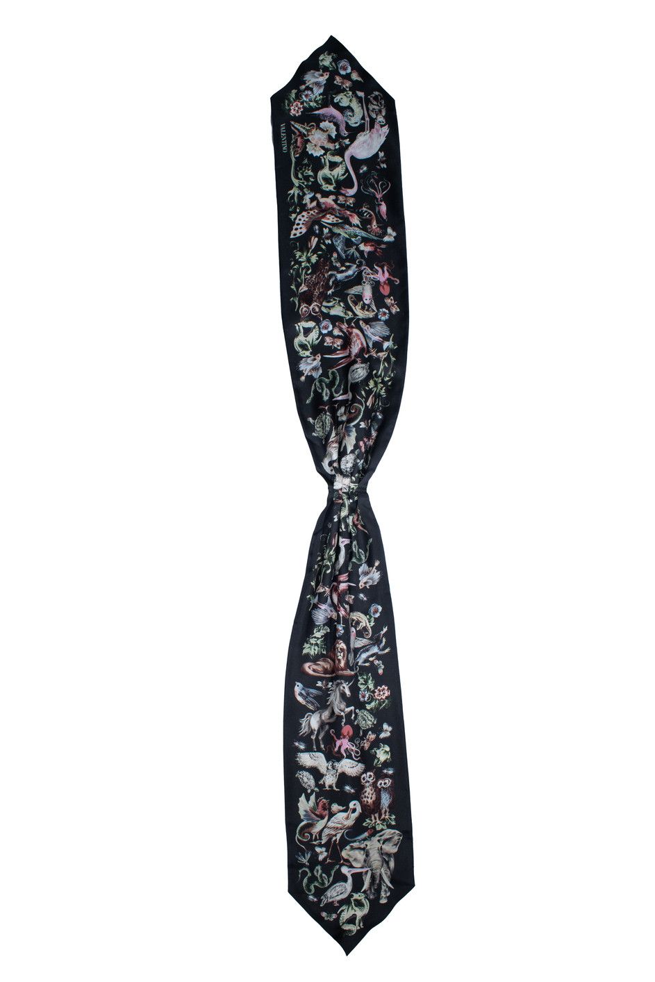Valentino Valentino, black safari printed silk scarf Size ONE SIZE - 2 Thumbnail