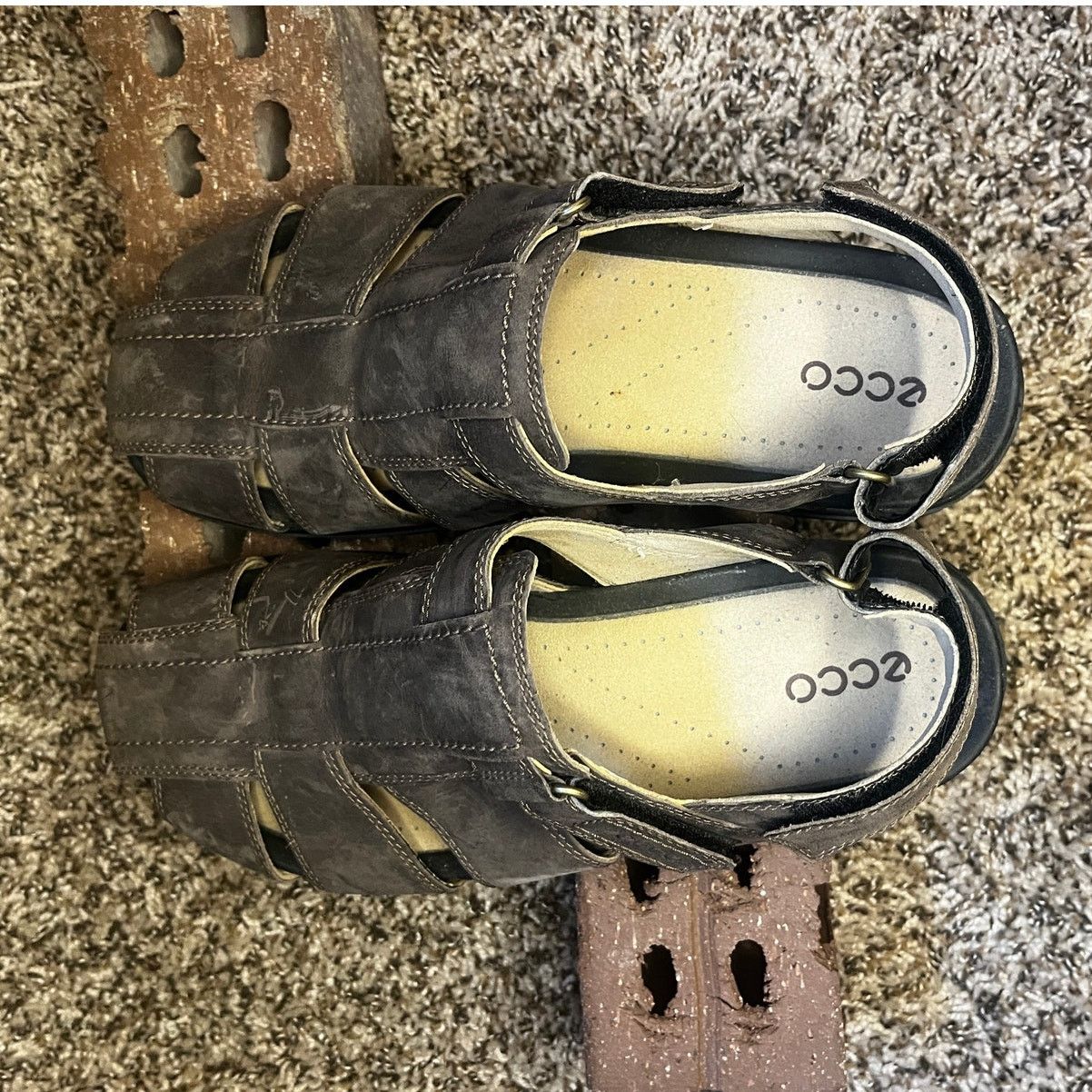 Ecco Ecco Leather Fisherman Slingback Sandal Taupe Brown Men 10.5 Size US 10.5 / EU 43-44 - 4 Thumbnail