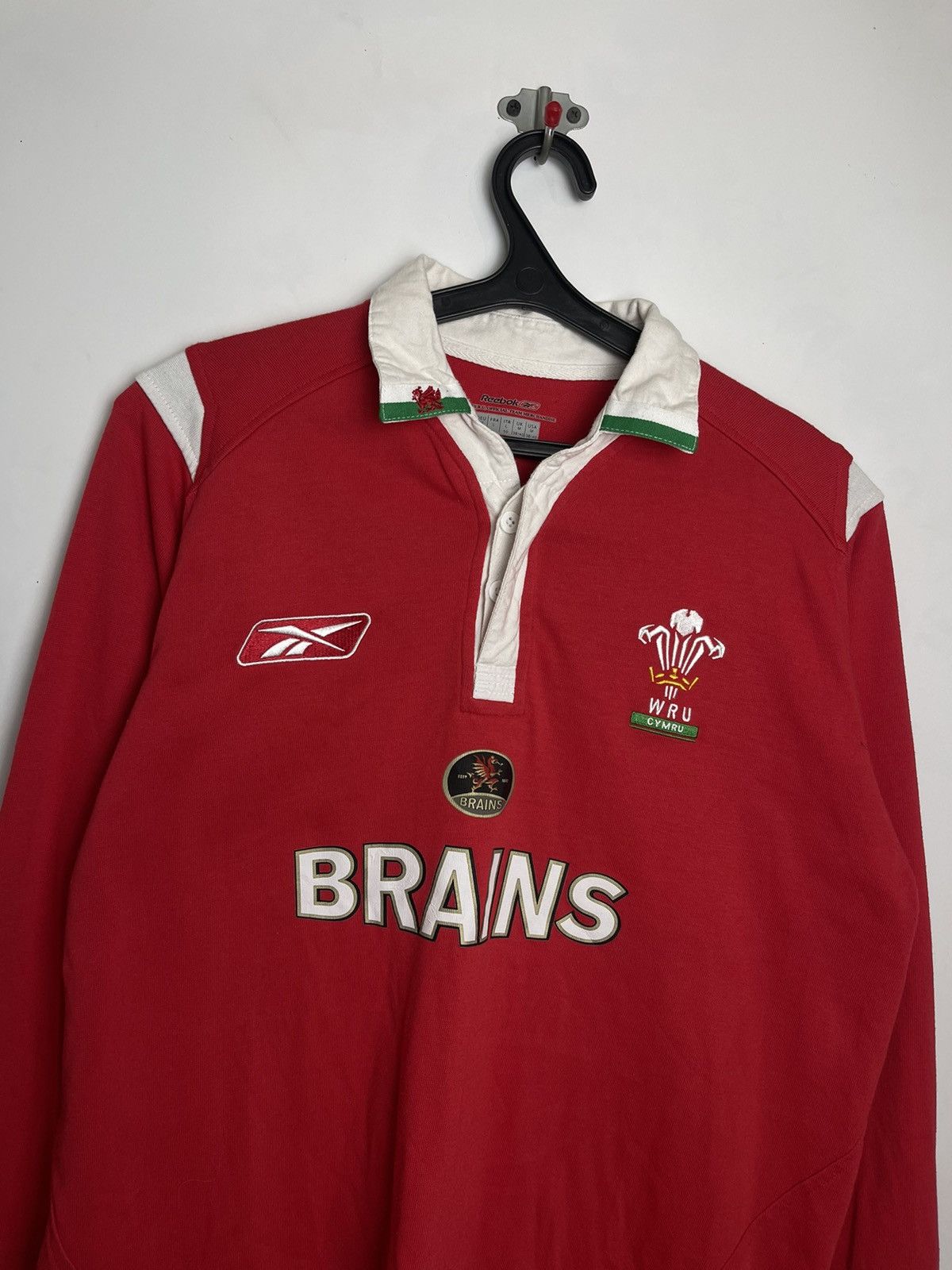 Reebok × Vintage Reebok Wales Brains W.R.U 125 Years Jersey Shirt Men’s Sz M Size US M / EU 48-50 / 2 - 2 Thumbnail