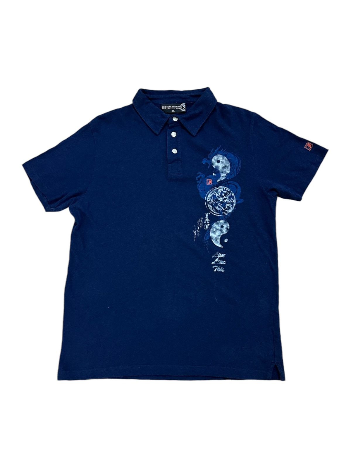 Vintage Rare Vintage Y2K Style T&C Surf Design Sukajan Polo Shirt Size US L / EU 52-54 / 3 - 1 Thumbnail