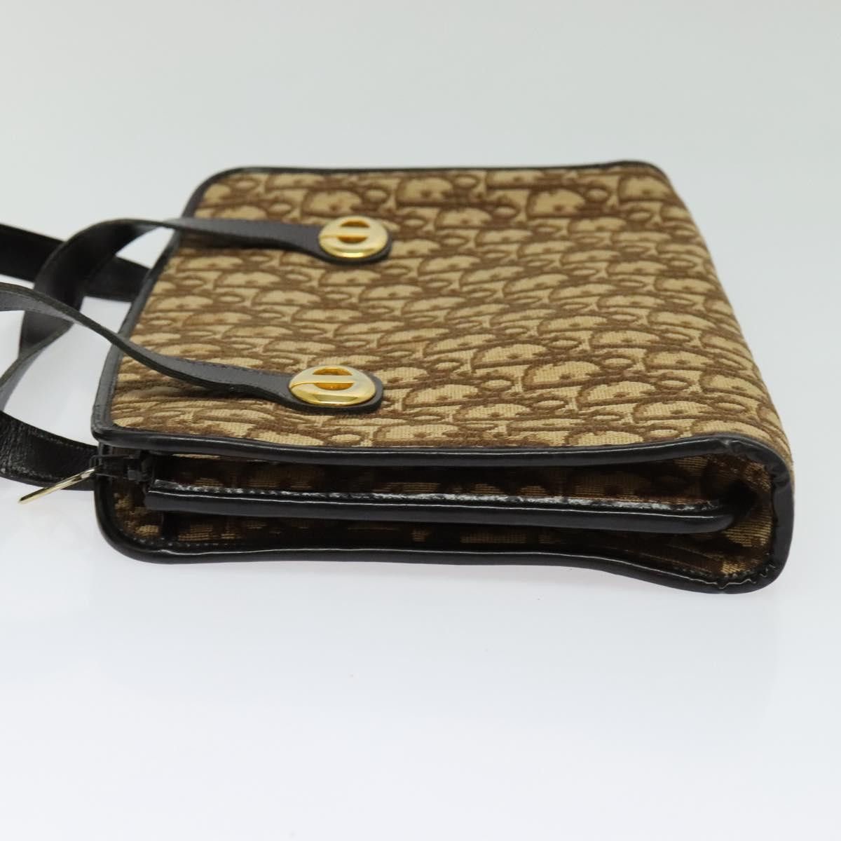 Dior DIOR Trotter Canvas Hand Bag Brown Gold Size ONE SIZE - 4 Thumbnail