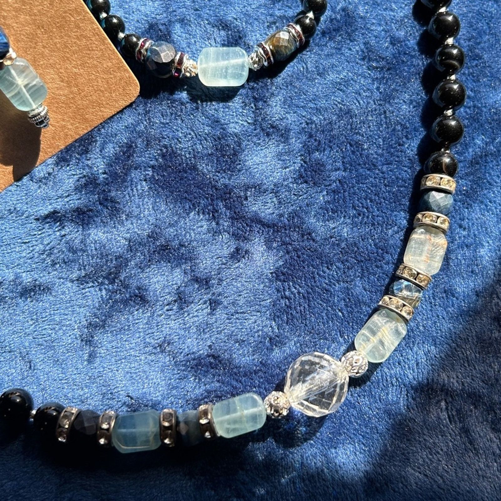 Other Handcrafted genuine calcite sodalite black onyx jewelry set Size ONE SIZE - 2 Thumbnail