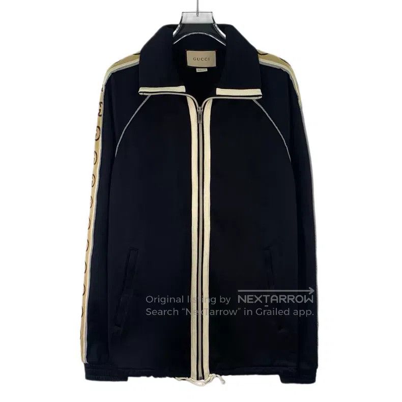 Gucci Gucci Black side logo striped lapel zipper long-sleeved ja Size US XS / EU 42 / 0 - 1 Thumbnail
