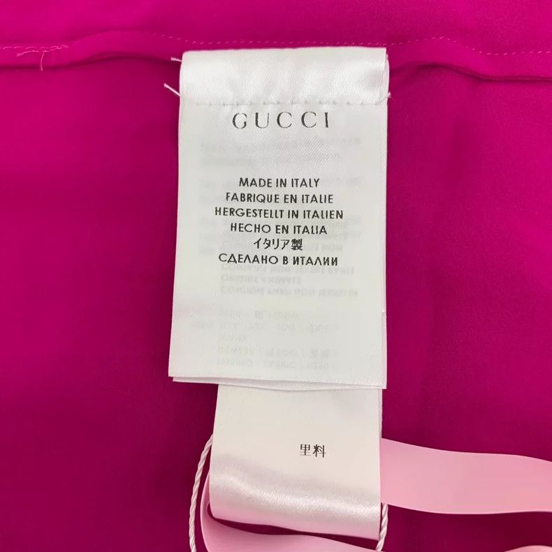 Gucci Gucci Purple tie bow mulberry silk lapel long-sleeved shirt Size S / US 4 / IT 40 - 6 Thumbnail