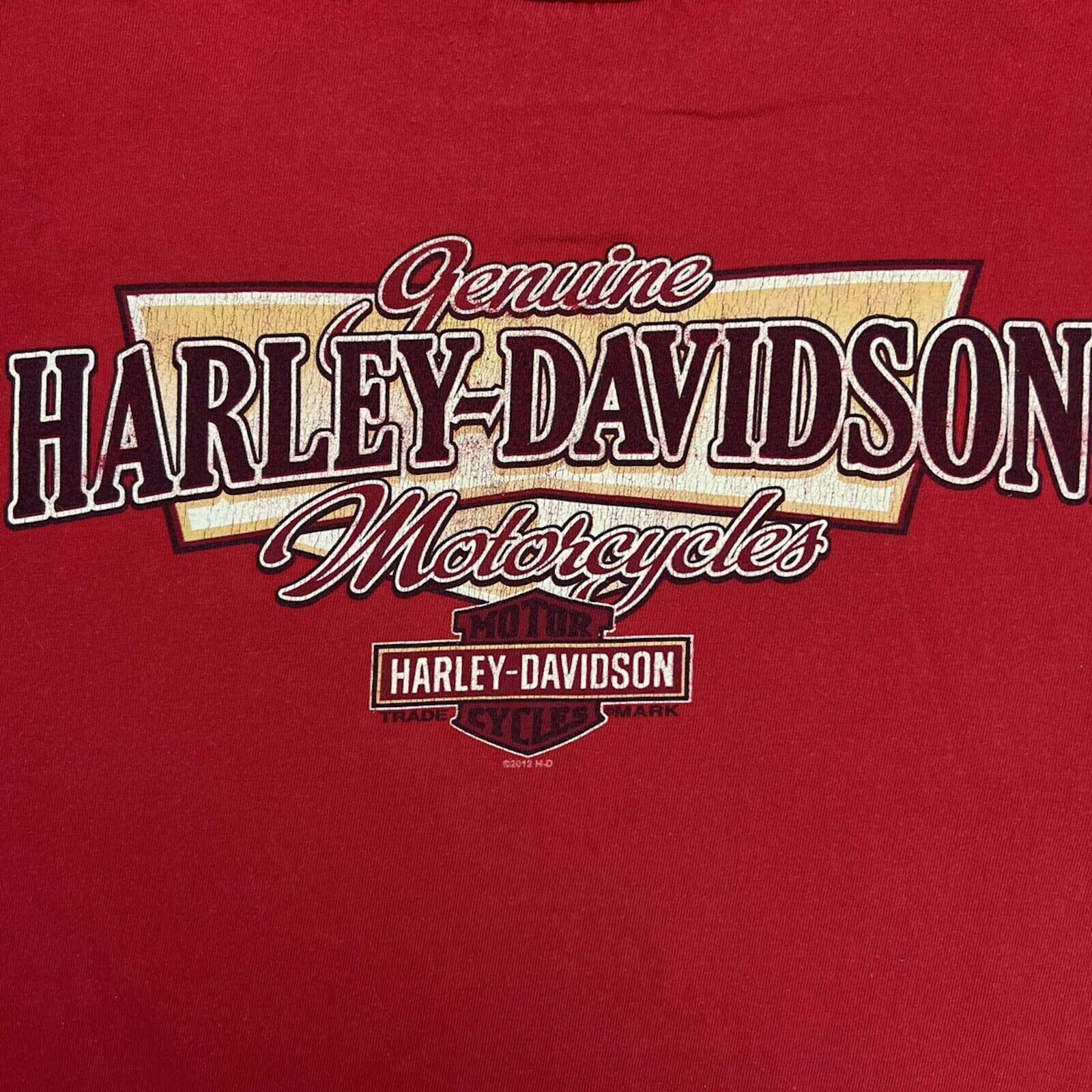 Harley Davidson × Vintage Vintage 2012 Harley Davidson T Shirt New York Motorcycle Tee Size US XXL / EU 58 / 5 - 5 Thumbnail