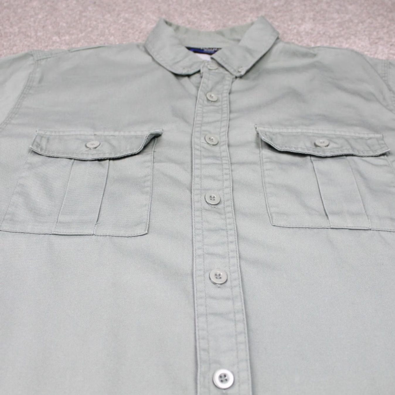 Walls Walls Work Wear Shirt Mens Large Green Lined Vented Cotton S/S Pockets Button Size US L / EU 52-54 / 3 - 5 Thumbnail