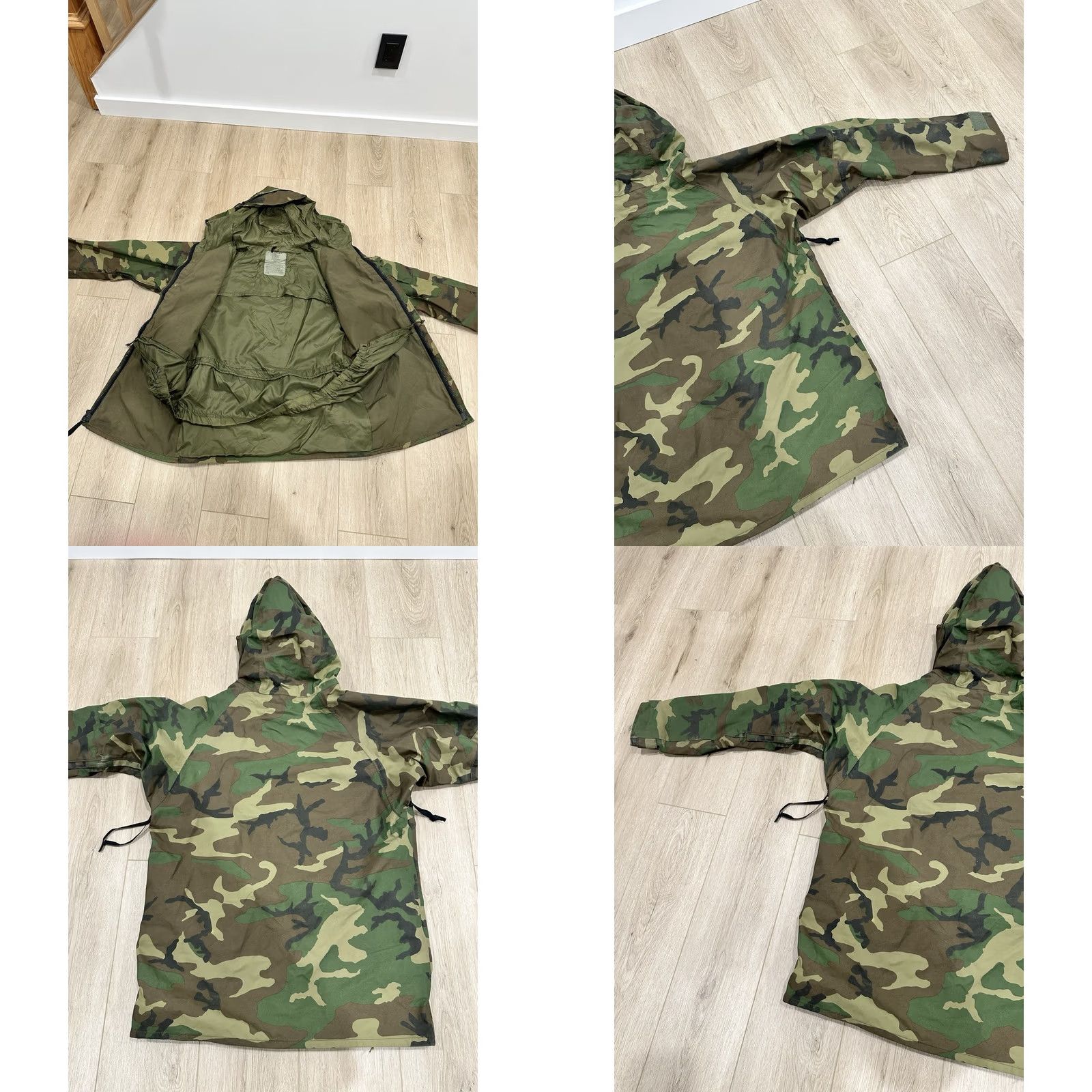 Industrie VINTAGE Tennier Industries ECWCS Parka Mens Medium Long Camouflage Army Cold Weather Hooded Coat Jacket with Full Zip Pockets Size US M / EU 48-50 / 2 - 8 Thumbnail