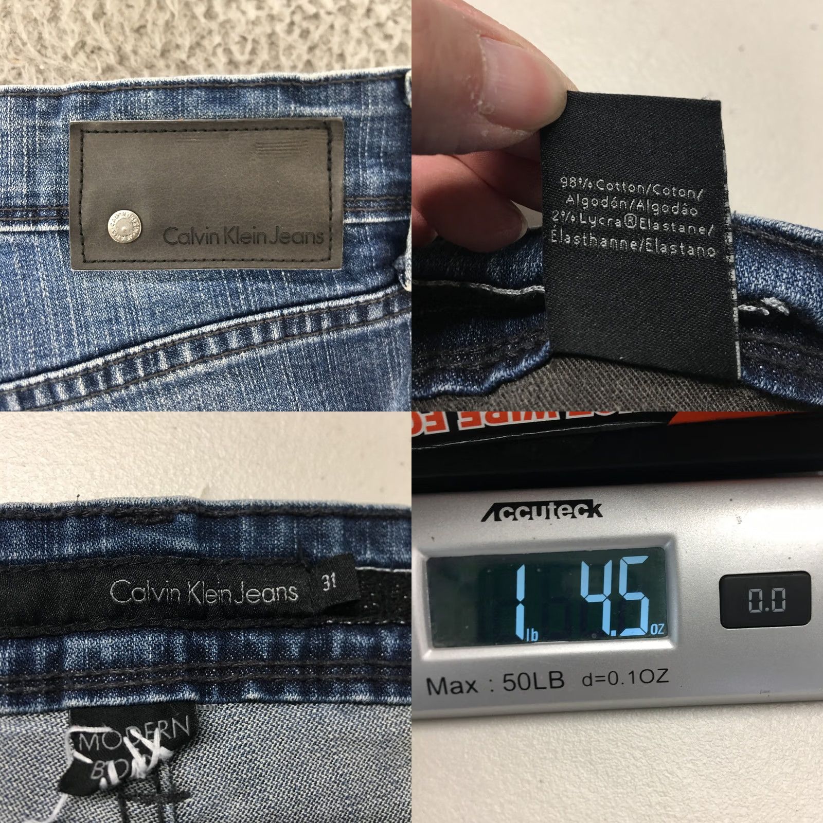 Calvin Klein Calvin Klein Jeans Womens Bootcut 31 Blue Denim Mid Rise Regular 5-Pocket Pattern Solid Stretch Classic Modern Denim 29.5 Inseam 32 Waist N/A Size 24" / US 00 / IT 34 - 9 Thumbnail