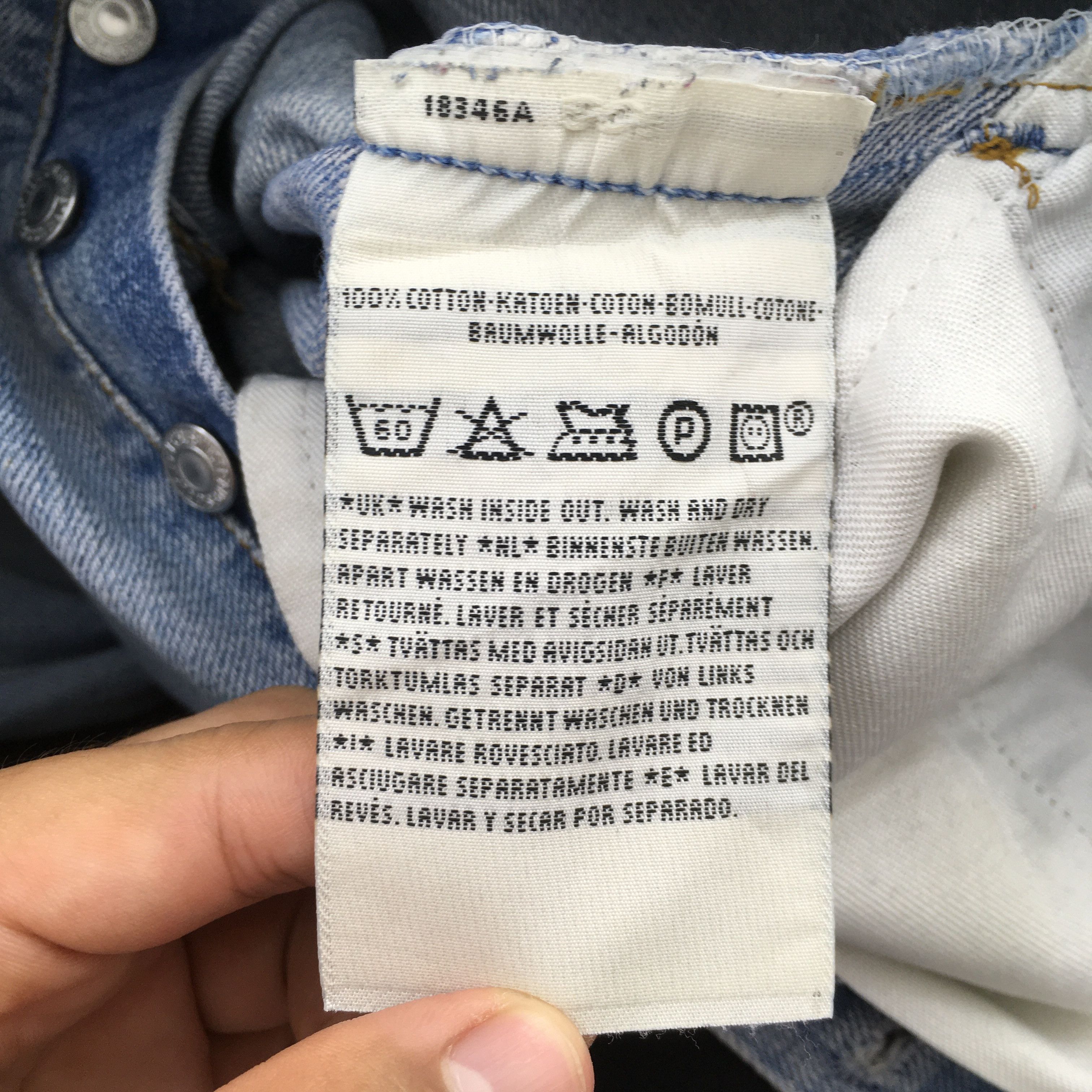 Levi's Size 31x33 Vintage 80s Levi's 501 Faded Blue Jeans S186 Size US 31 - 13 Thumbnail
