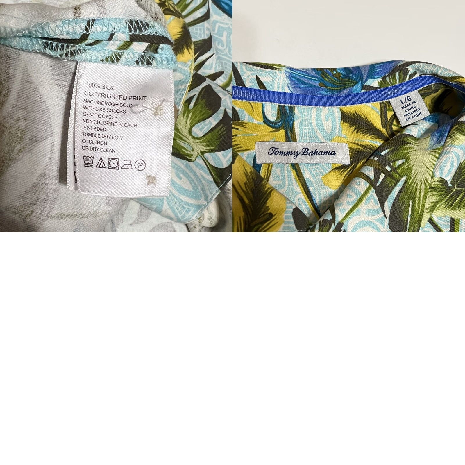 Tommy Bahama Tommy Bahama Men's L Artist Series 2021 100% Silk Floral Tribal Hawaiian Shirt Size US L / EU 52-54 / 3 - 8 Thumbnail