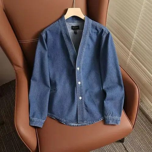 Japanese Brand Madoka x Hatsu Streetwear Cardigan Kimono Denim Jacket Shirt Size US XL / EU 56 / 4 - 1 Thumbnail