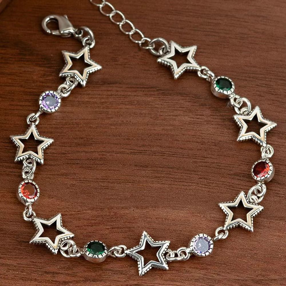 Jewelry Elegant Colorful Crystal Star Bracelets Size ONE SIZE - 4 Thumbnail