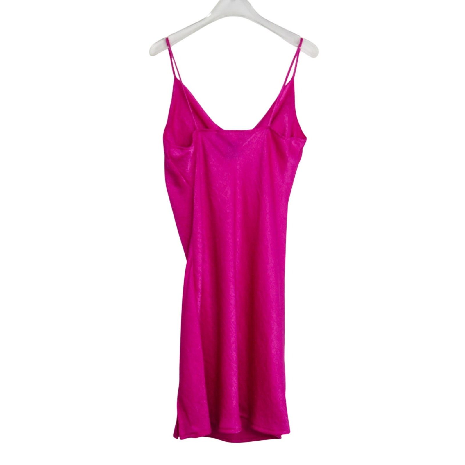Vintage Y2k Early 2000s Pink Satin Drape Mini Dress Medium Slip Size M / US 6-8 / IT 42-44 - 3 Thumbnail