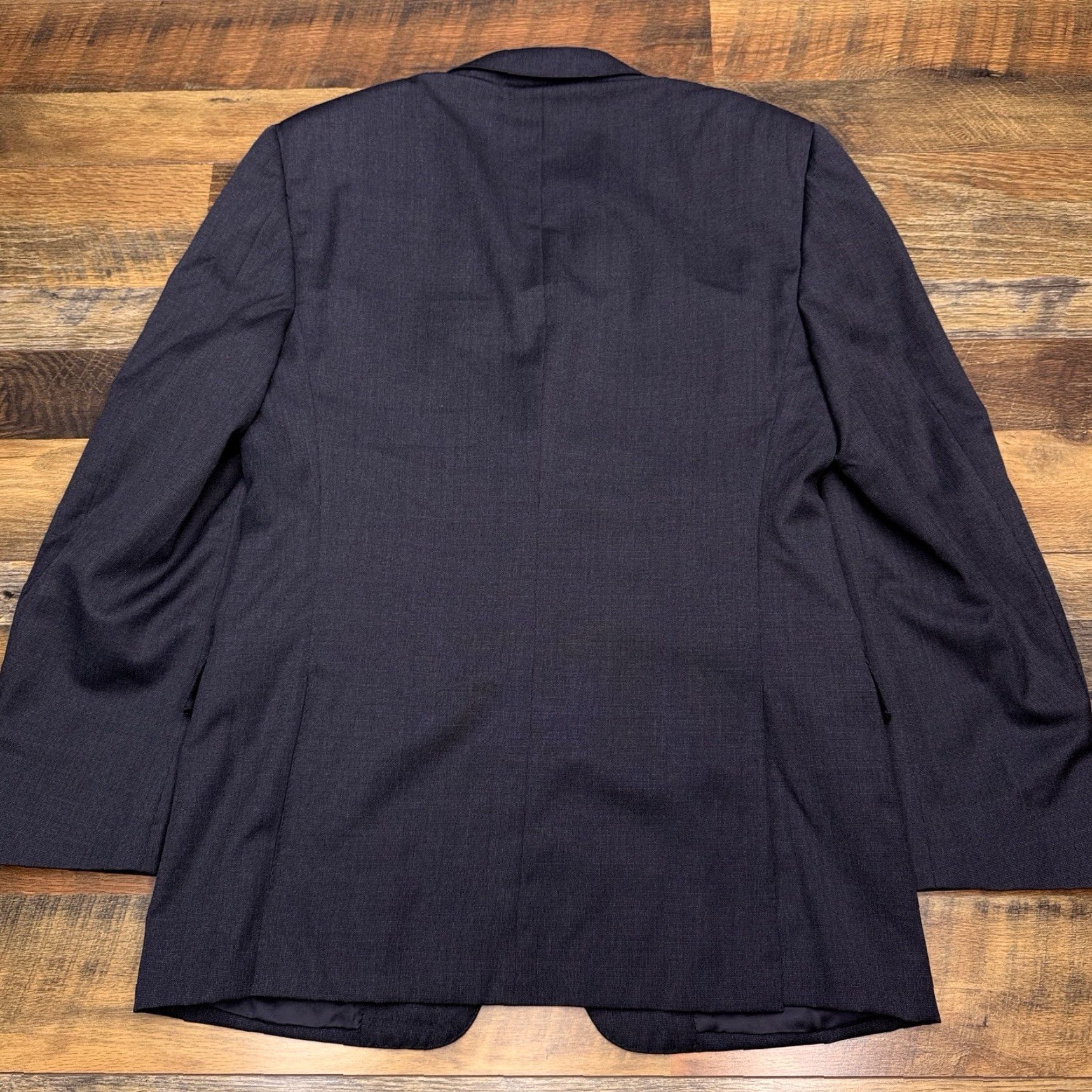 Canali Canali Suit Jacket 40R Gray Wool Blazer Italy Men Regular Double-Vented Notch Lapel Three-Button Solid Vintage No Size 40R - 2 Thumbnail