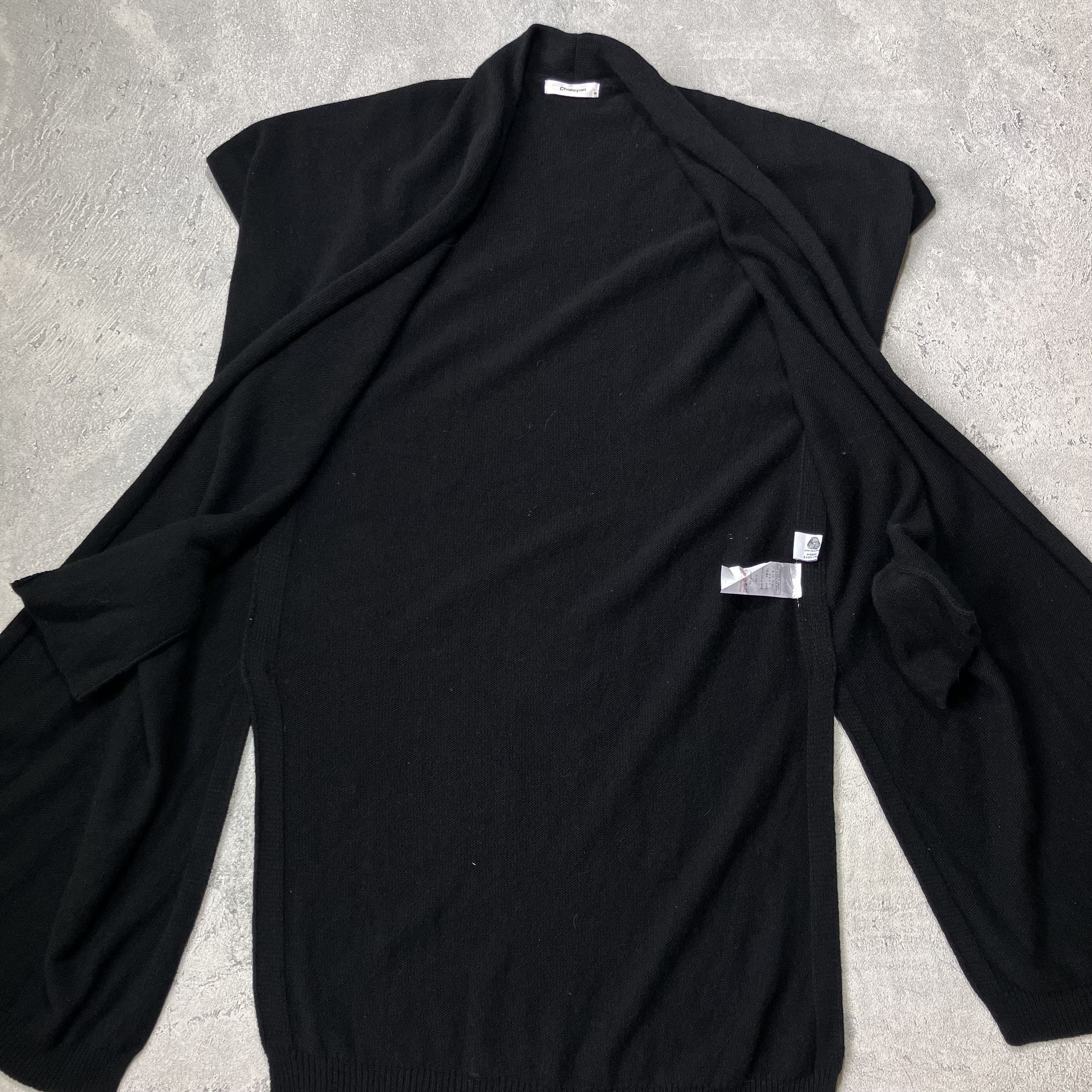 Hussein Chalayan Chalayan by Hussein Chalayan black merino wool long knit Size US M / EU 48-50 / 2 - 8 Thumbnail