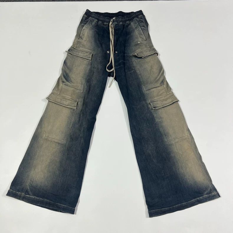 Rick Owens Rick Owens DRKSHDW Cargo Trouser in Light Blue Size US 34 / EU 50 - 1 Thumbnail