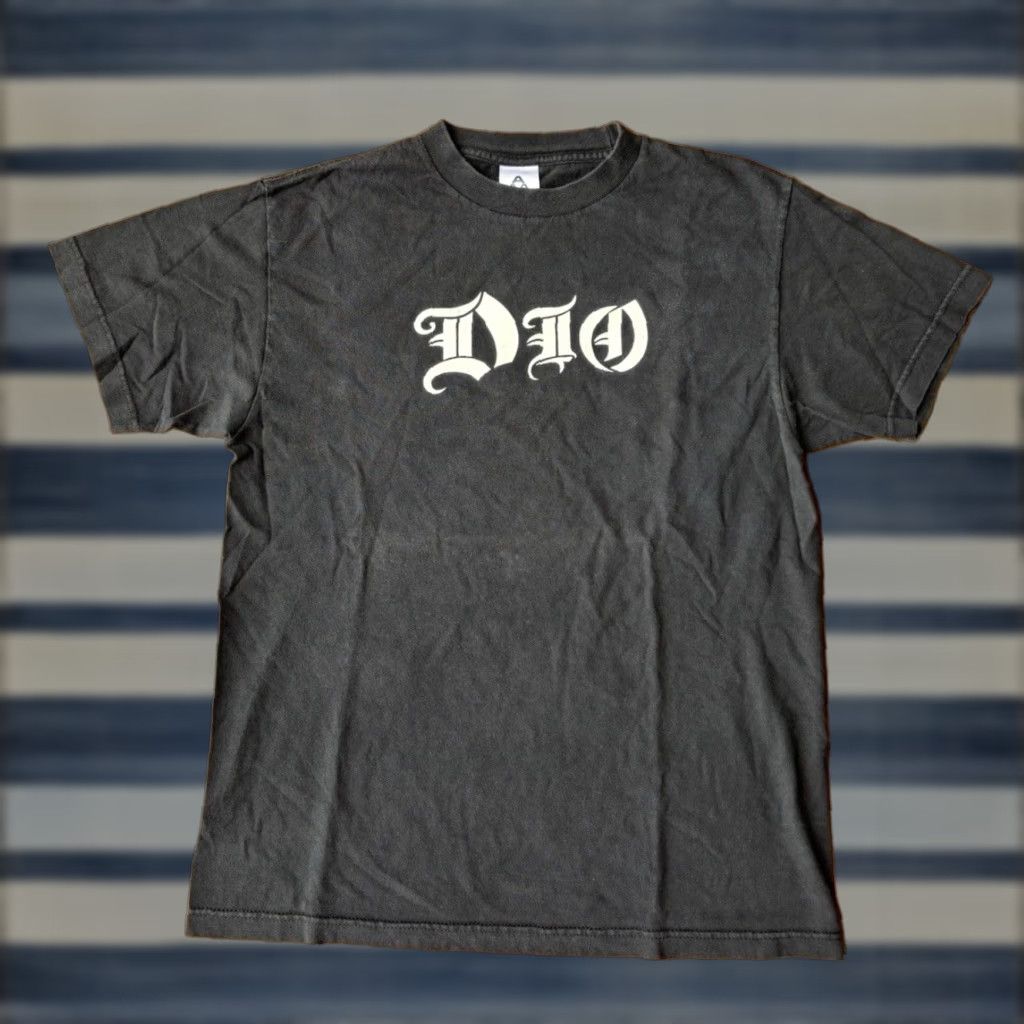 Vintage VINTAGE Dio Band Tour T-Shirt Medium Black Cotton Logo Mens Dio 2000s Rock Band Size US M / EU 48-50 / 2 - 1 Thumbnail
