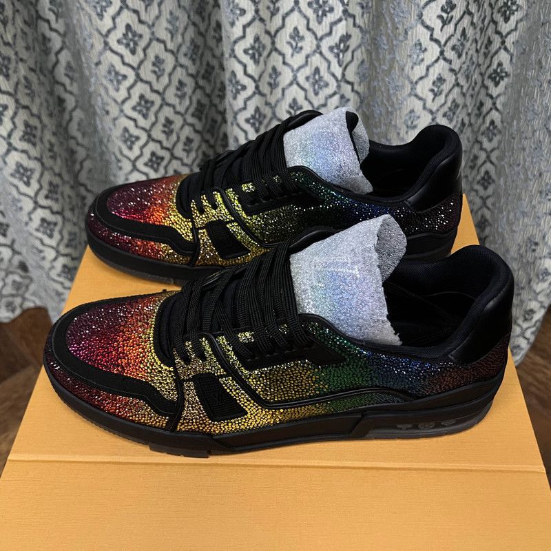 Louis Vuitton Louis Vuitton Colorful Diamond Low-Top Fashion Sneakers 0079 Size US 10.5 / EU 43-44 - 1 Thumbnail