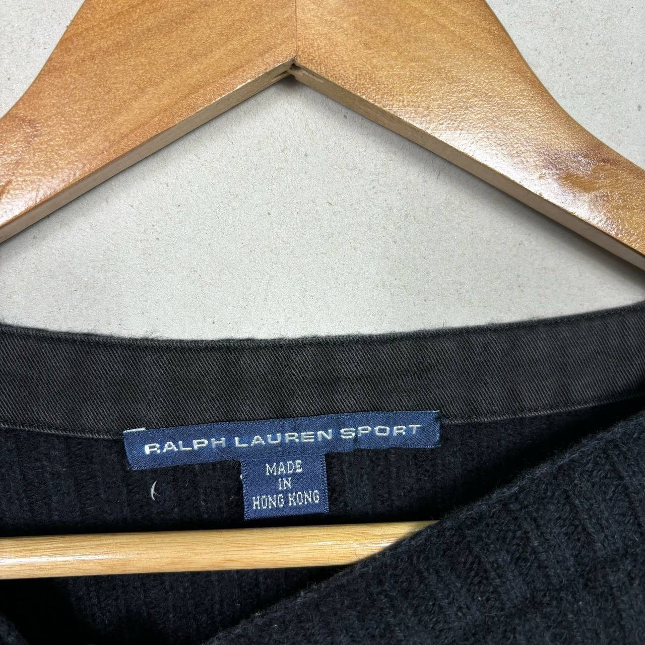Polo Ralph Lauren Polo Ralph Lauren Sport Wool Black Ribbed Knit Sweater Size US M / EU 48-50 / 2 - 4 Thumbnail