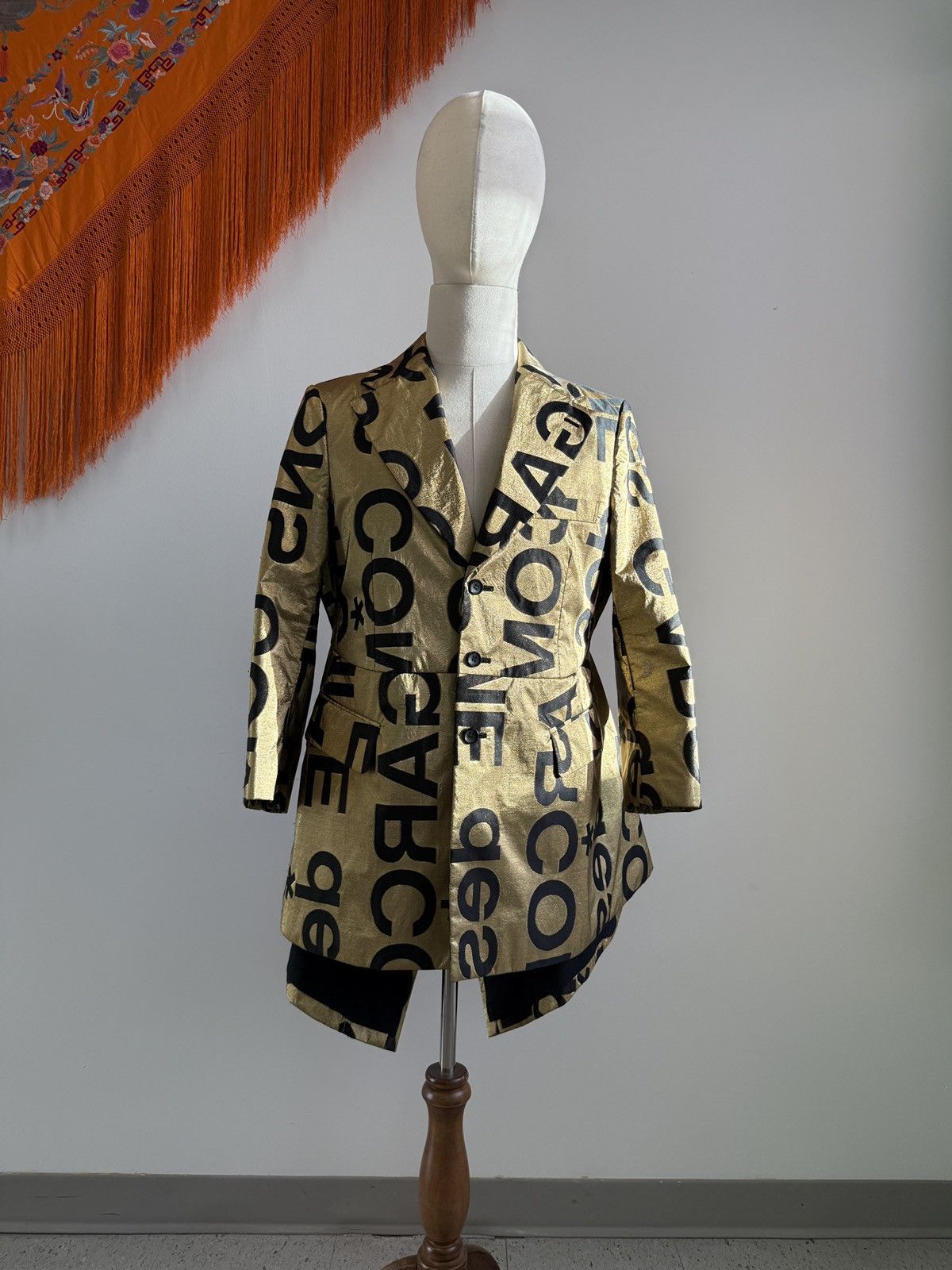 Comme des Garcons comme des garçons gold/black cutout blazer Size 36R - 1 Thumbnail