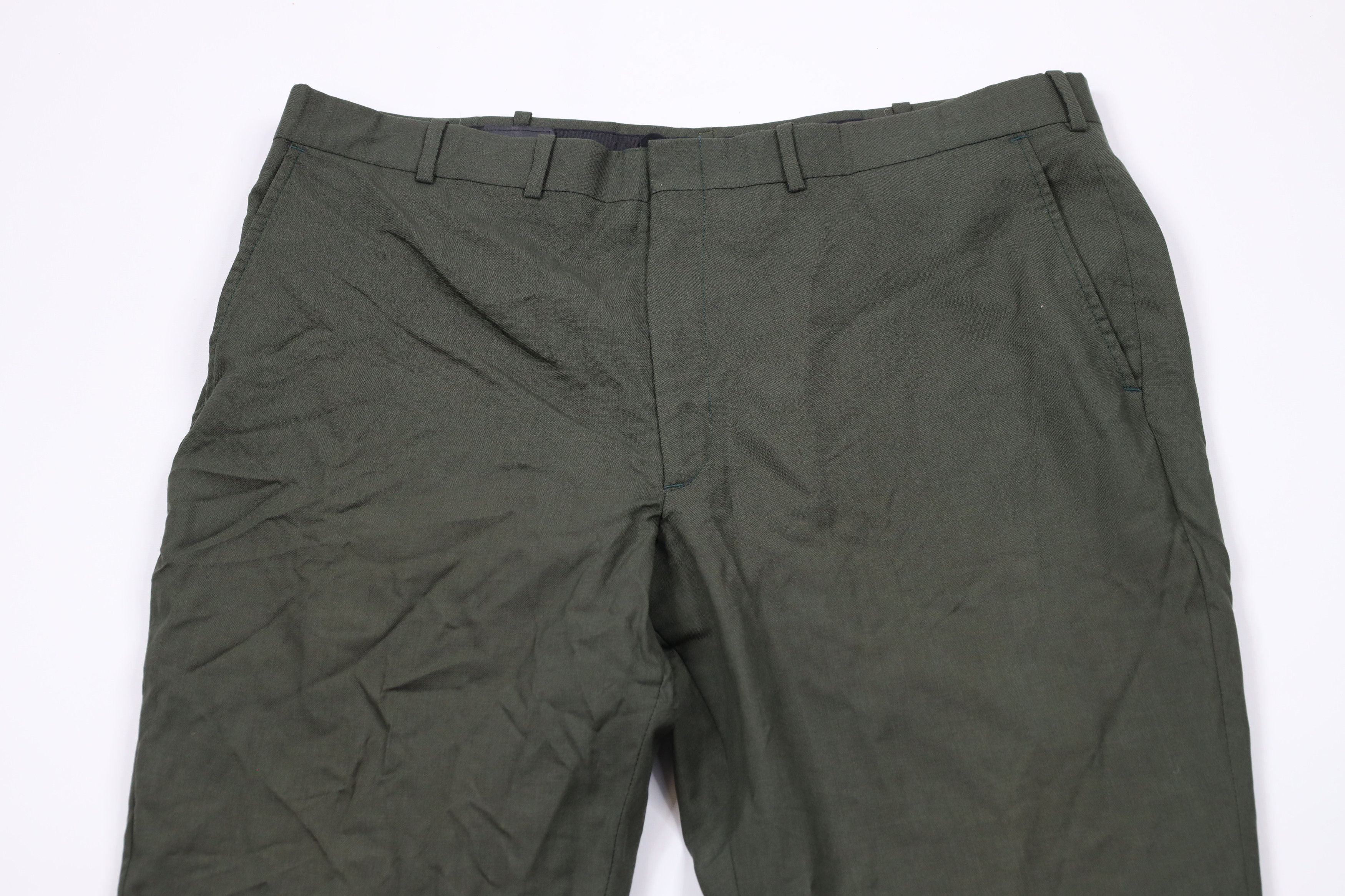 Vintage Vintage 70s Streetwear Wide Leg Chino Pants Green USA Size US 38 / EU 54 - 2 Thumbnail