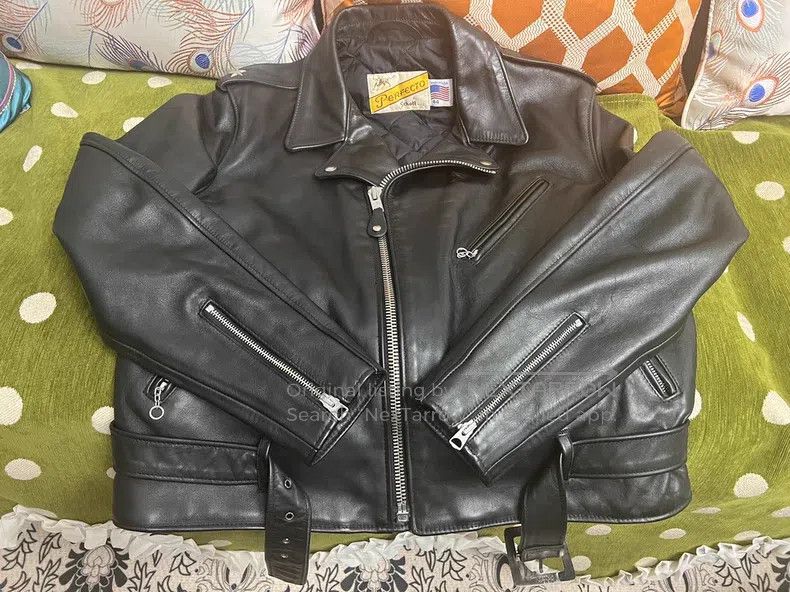 Schott Schott Classic diagonal zip cowhide jacket Size US XXL / EU 58 / 5 - 1 Thumbnail